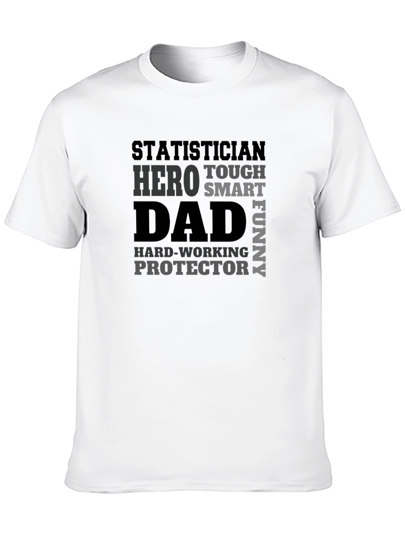 Statistician Dad Hero Funny Mens Black T-Shirt