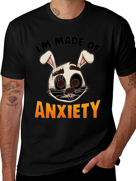 Anxiety Bunny Graphic Tee - Im Made of Anxiety T-Shirt