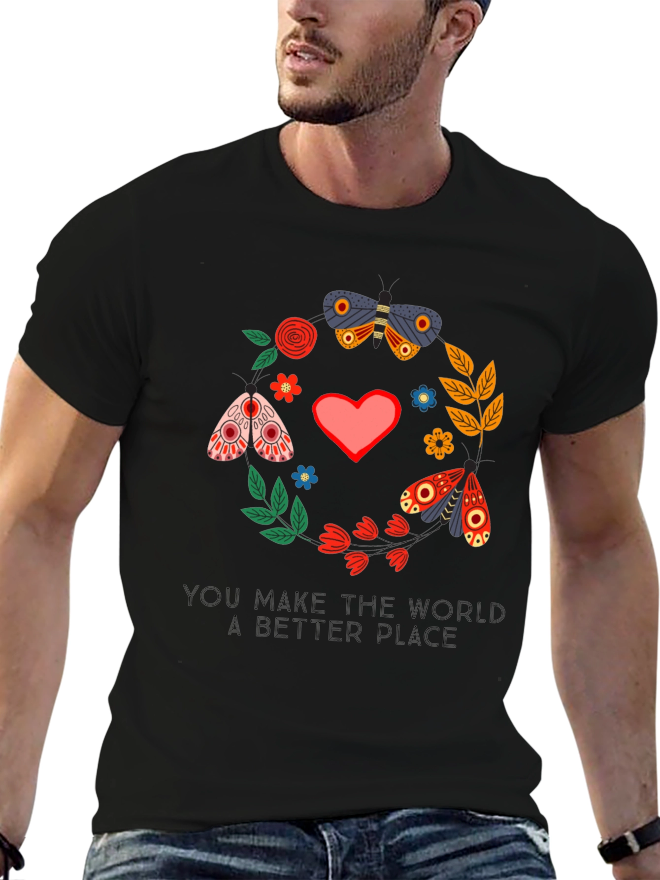 Butterfly & Floral Better Place Graphic Tee