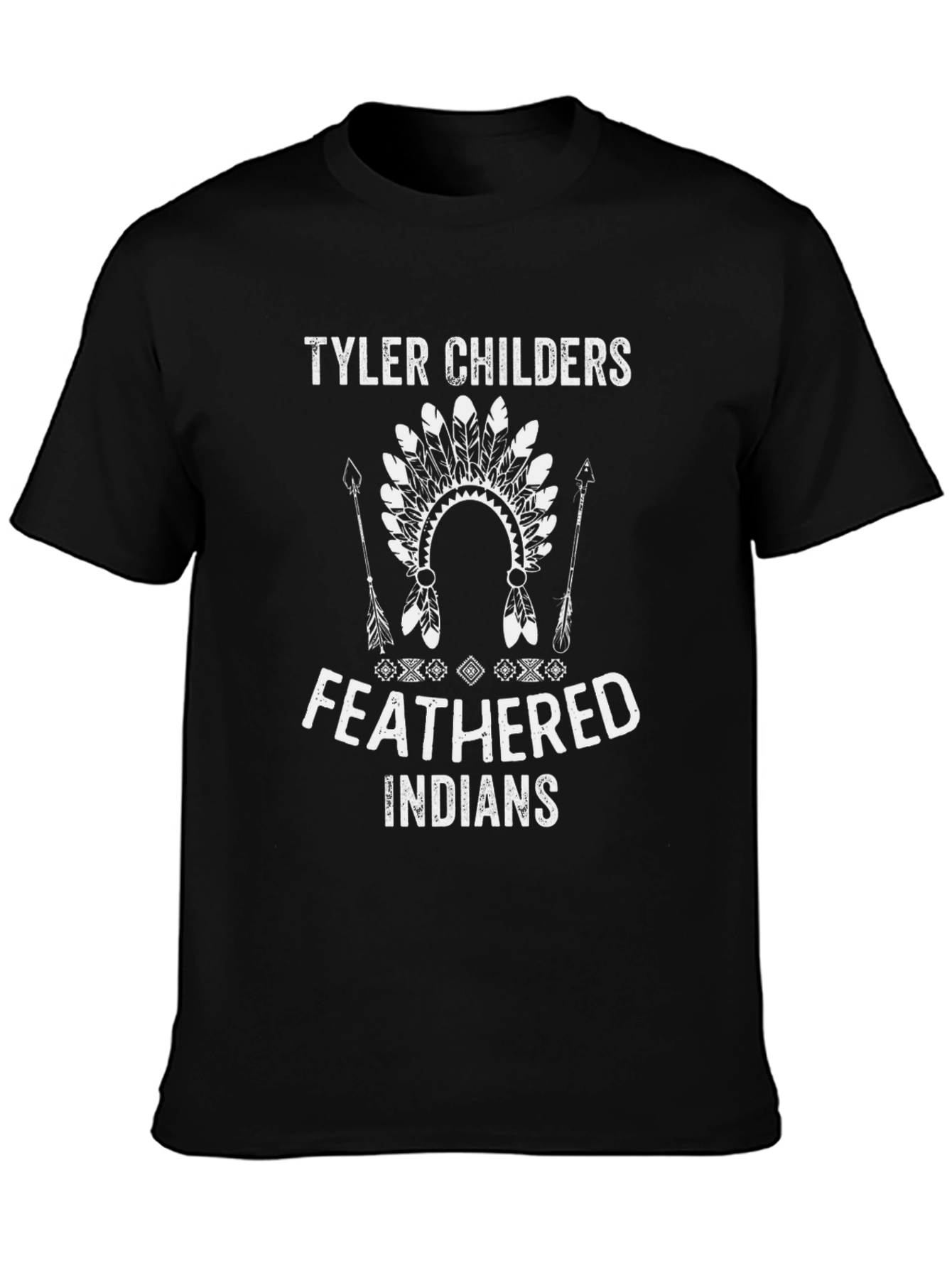Tyler Childers Feathered Indians Black T-Shirt