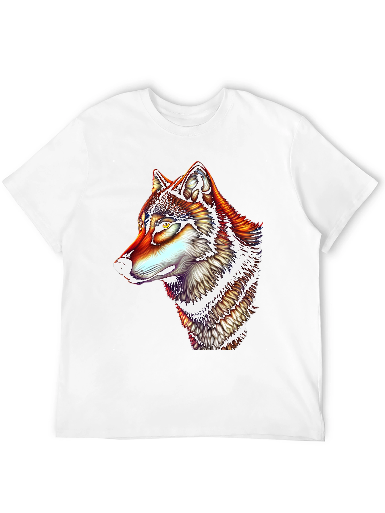 Vivid Wolf Graphic T-Shirt - Mens Black Tee