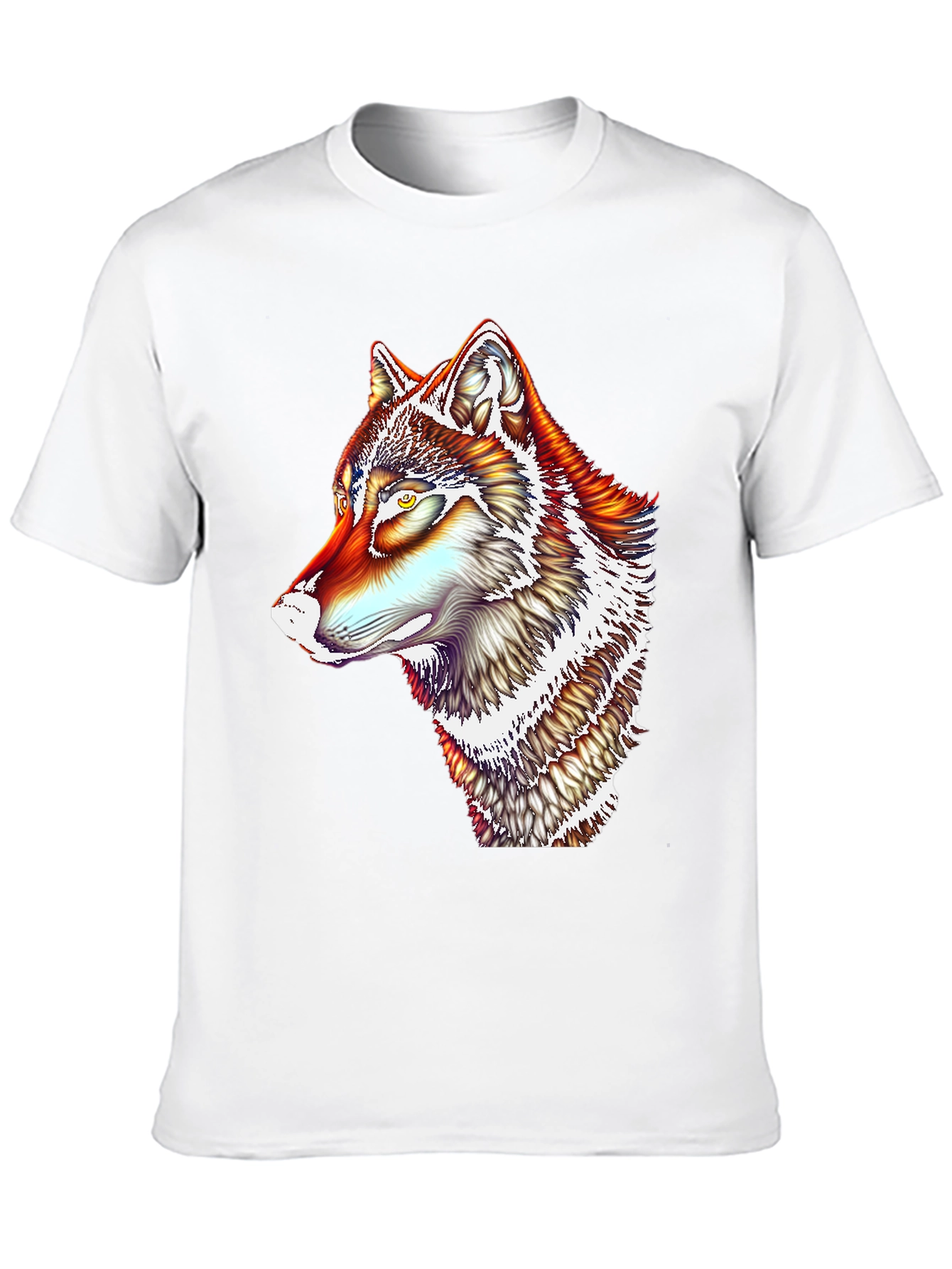 Vivid Wolf Graphic T-Shirt - Mens Black Tee