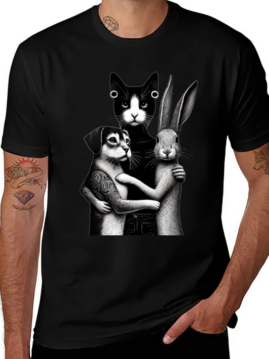 Whimsical Animal Trio Graphic Tee