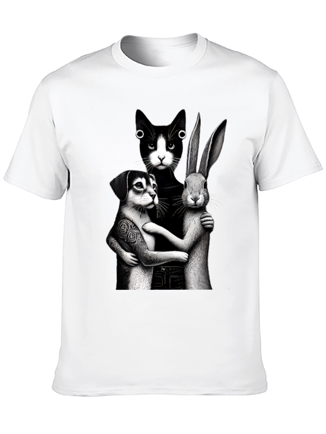 Whimsical Animal Trio Graphic Tee