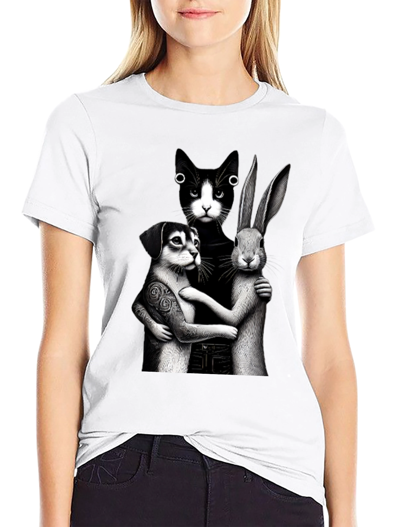 Whimsical Animal Trio Graphic Tee