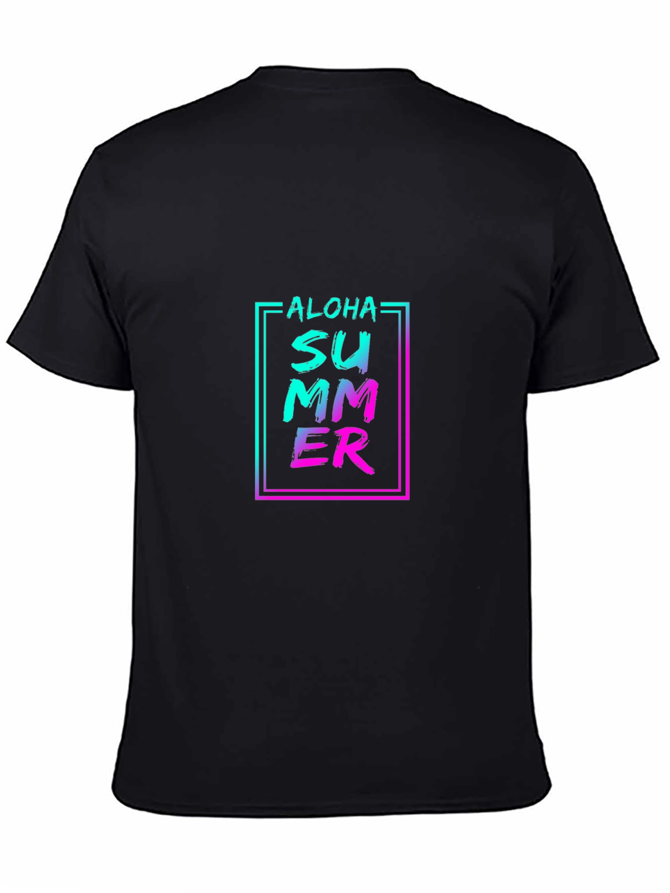 Aloha Summer Graphic Black T-Shirt