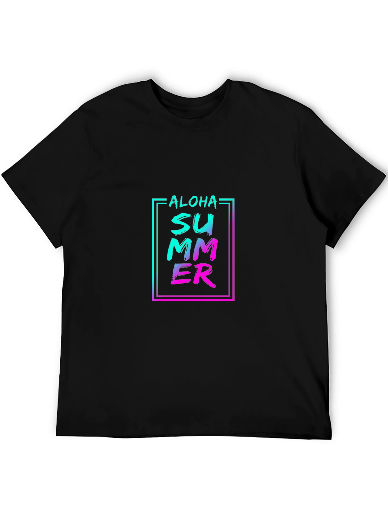 Aloha Summer Graphic Black T-Shirt