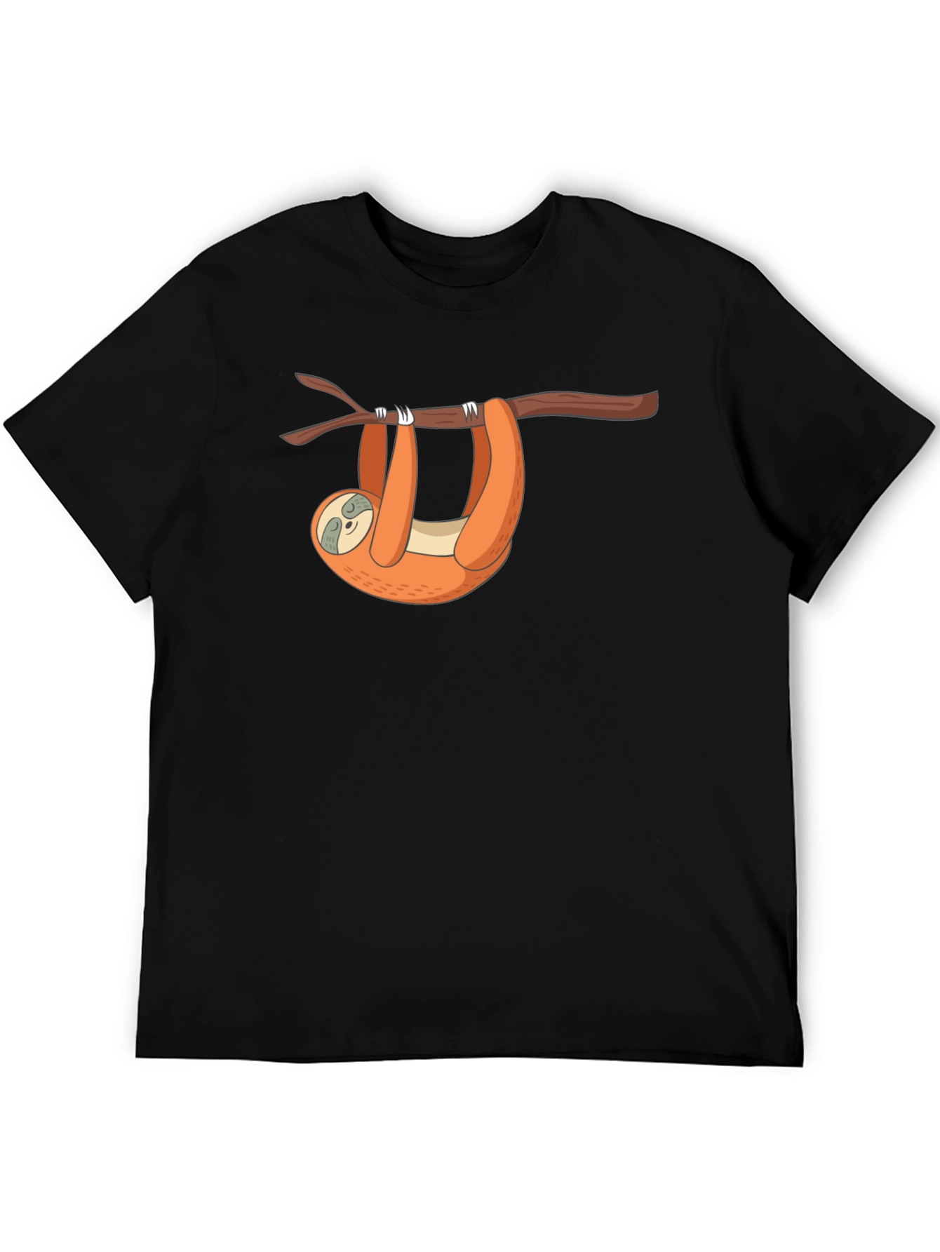 Sloth on Branch Graphic Tee - Black