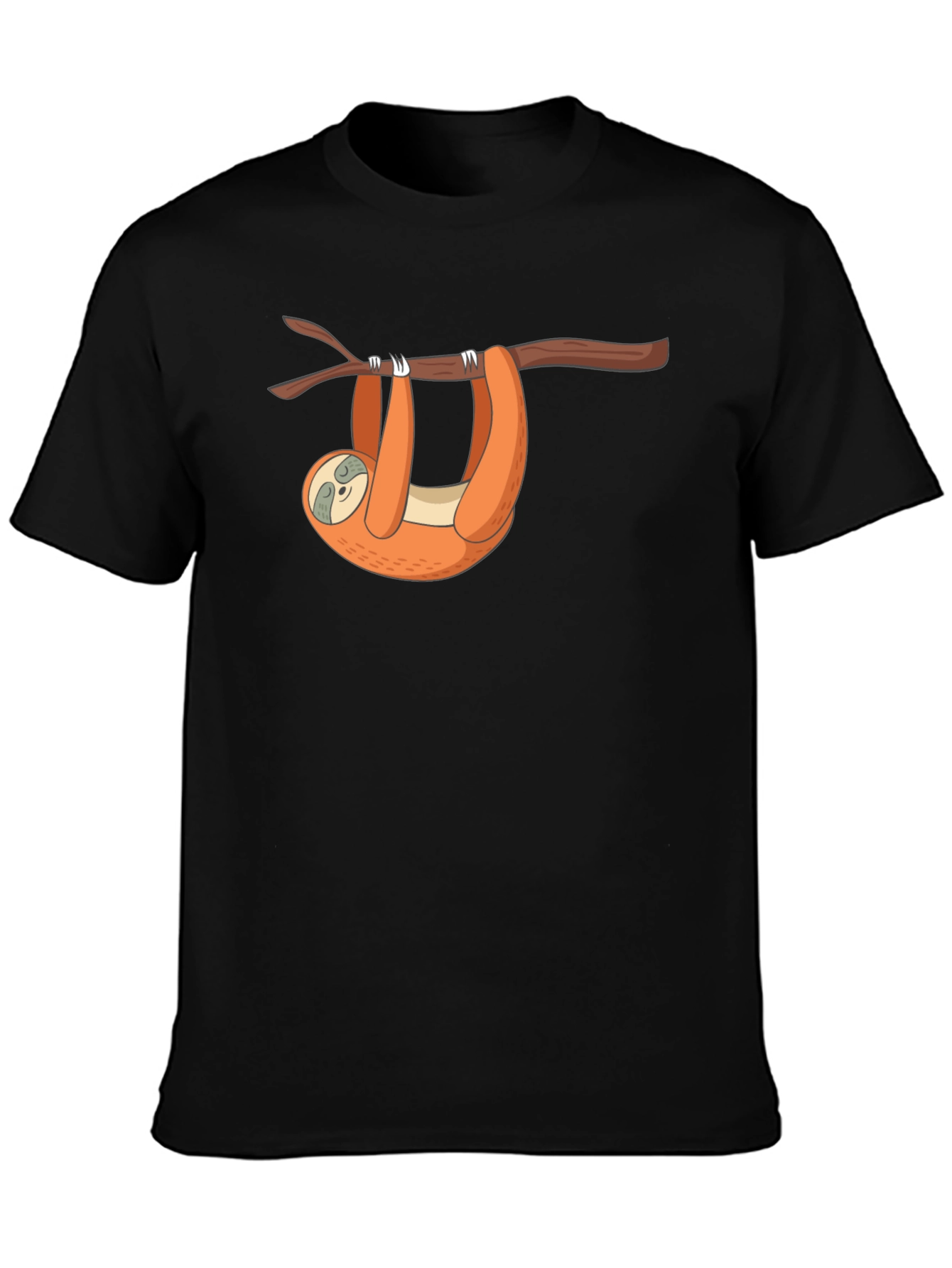 Sloth on Branch Graphic Tee - Black
