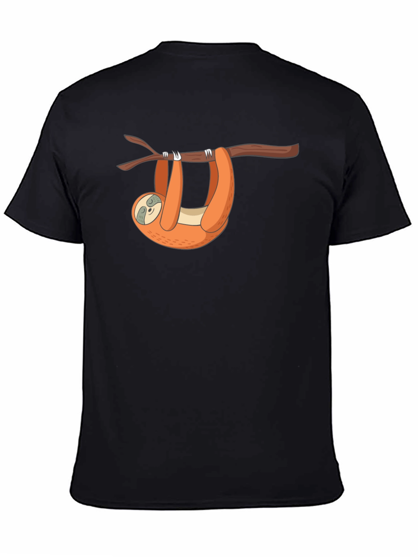 Sloth on Branch Graphic Tee - Black