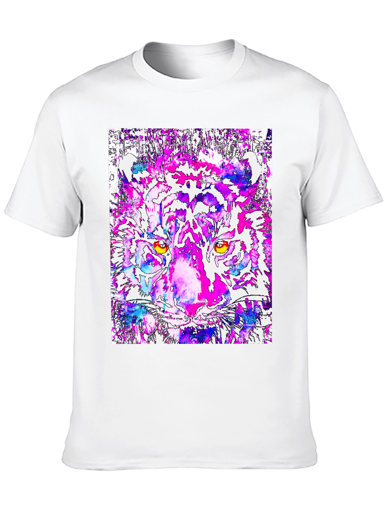 Abstract Tiger Graphic Tee - Bold Artistic Design