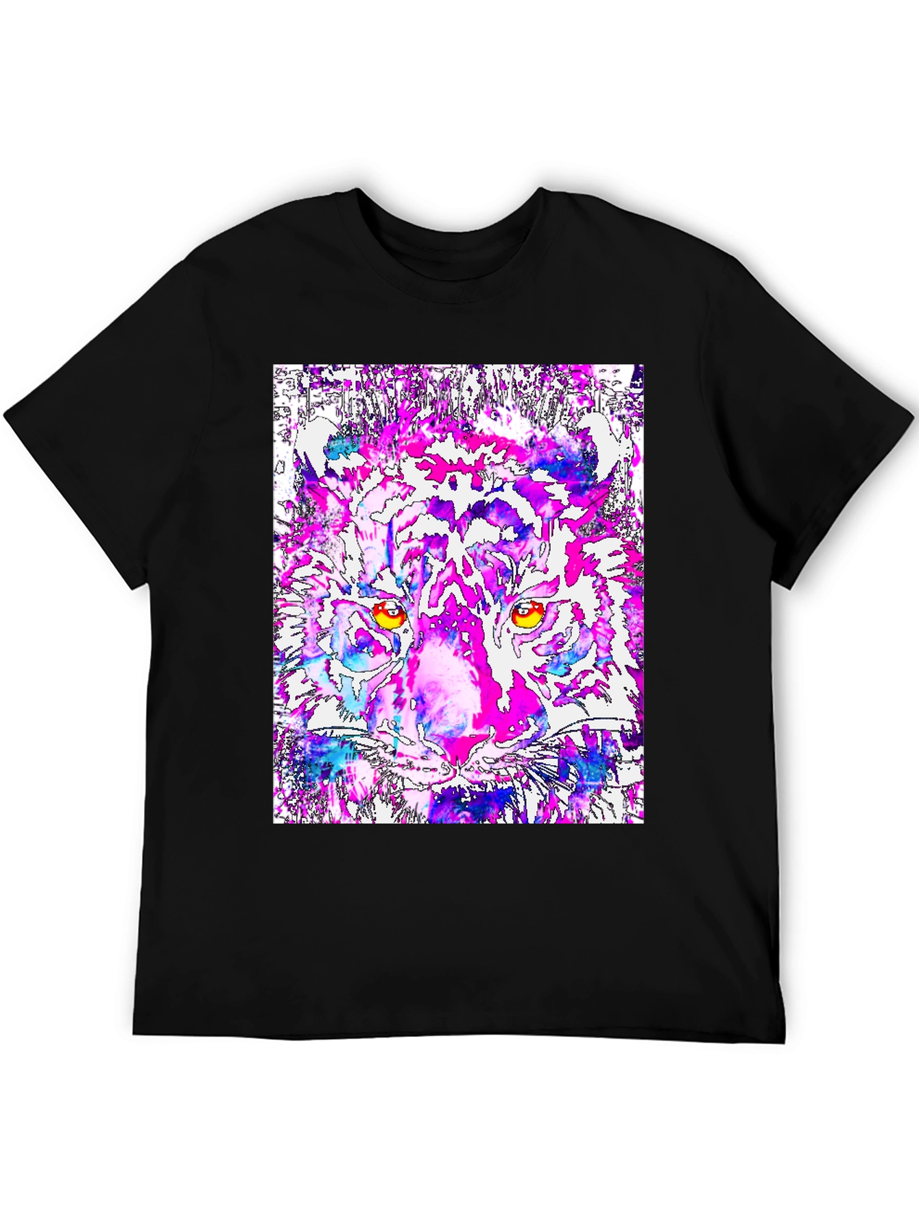 Abstract Tiger Graphic Tee - Bold Artistic Design
