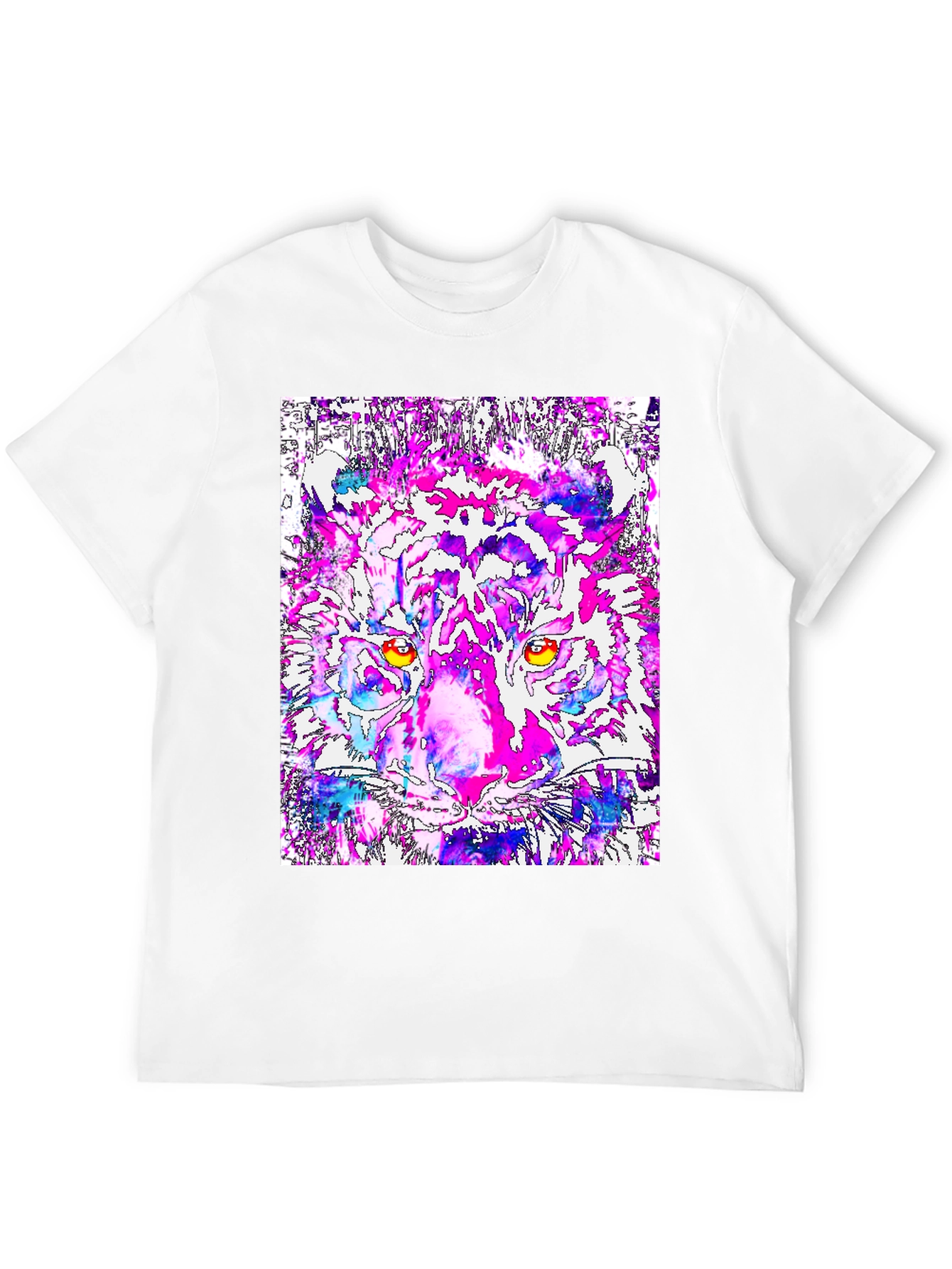 Abstract Tiger Graphic Tee - Bold Artistic Design