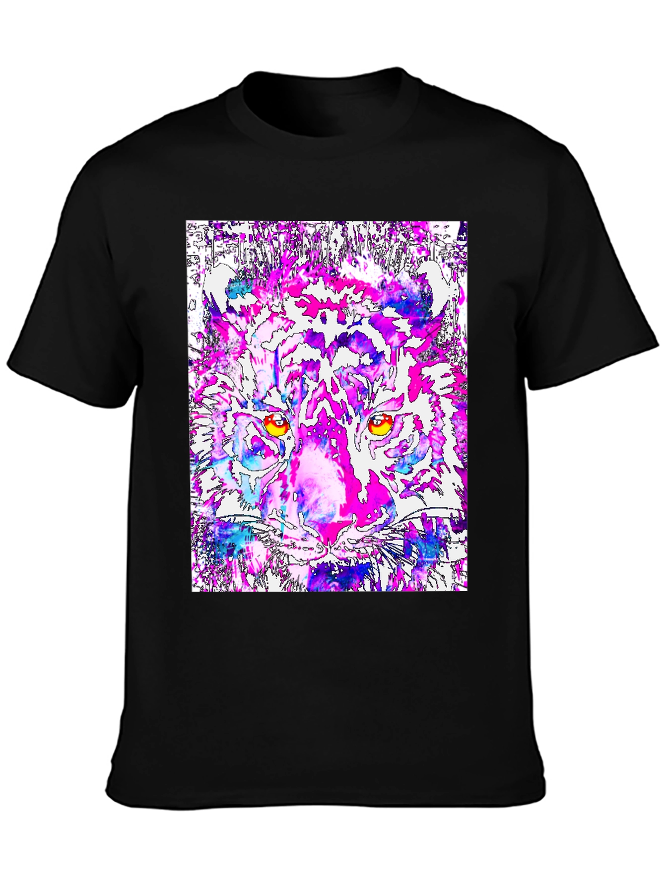 Abstract Tiger Graphic Tee - Bold Artistic Design