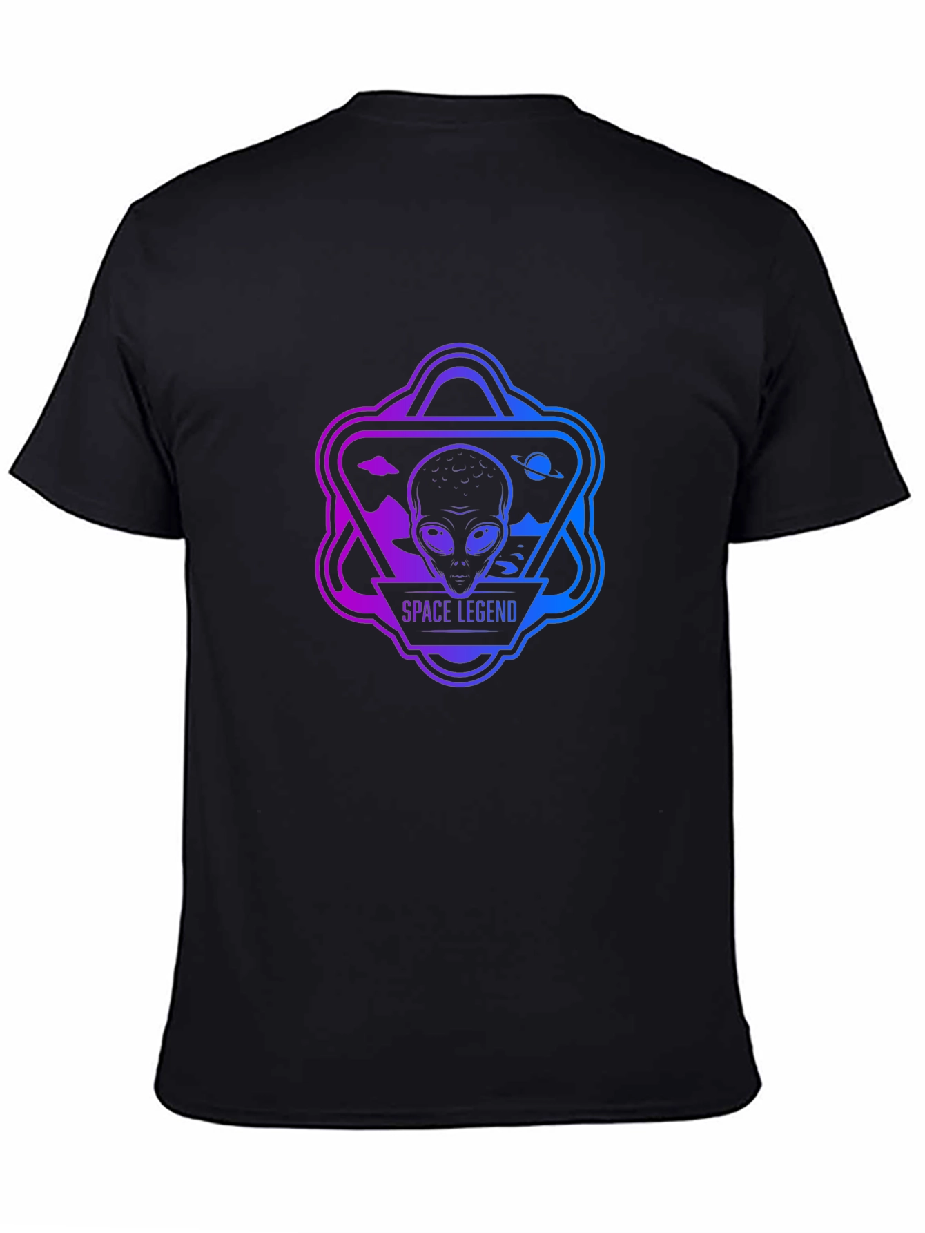 Space Legend Alien Graphic Black T-Shirt