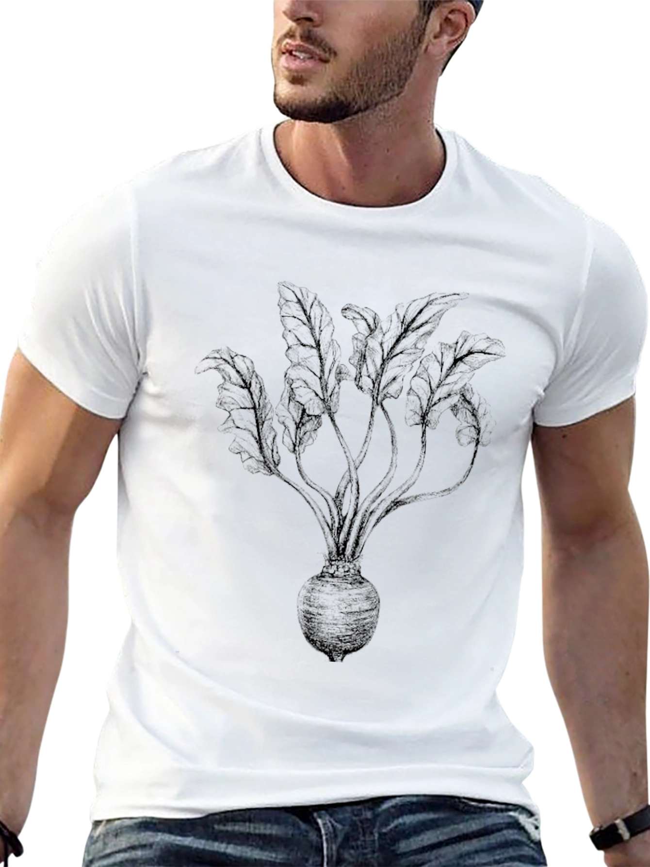 Beet Plant Graphic Tee - Unisex Black T-Shirt