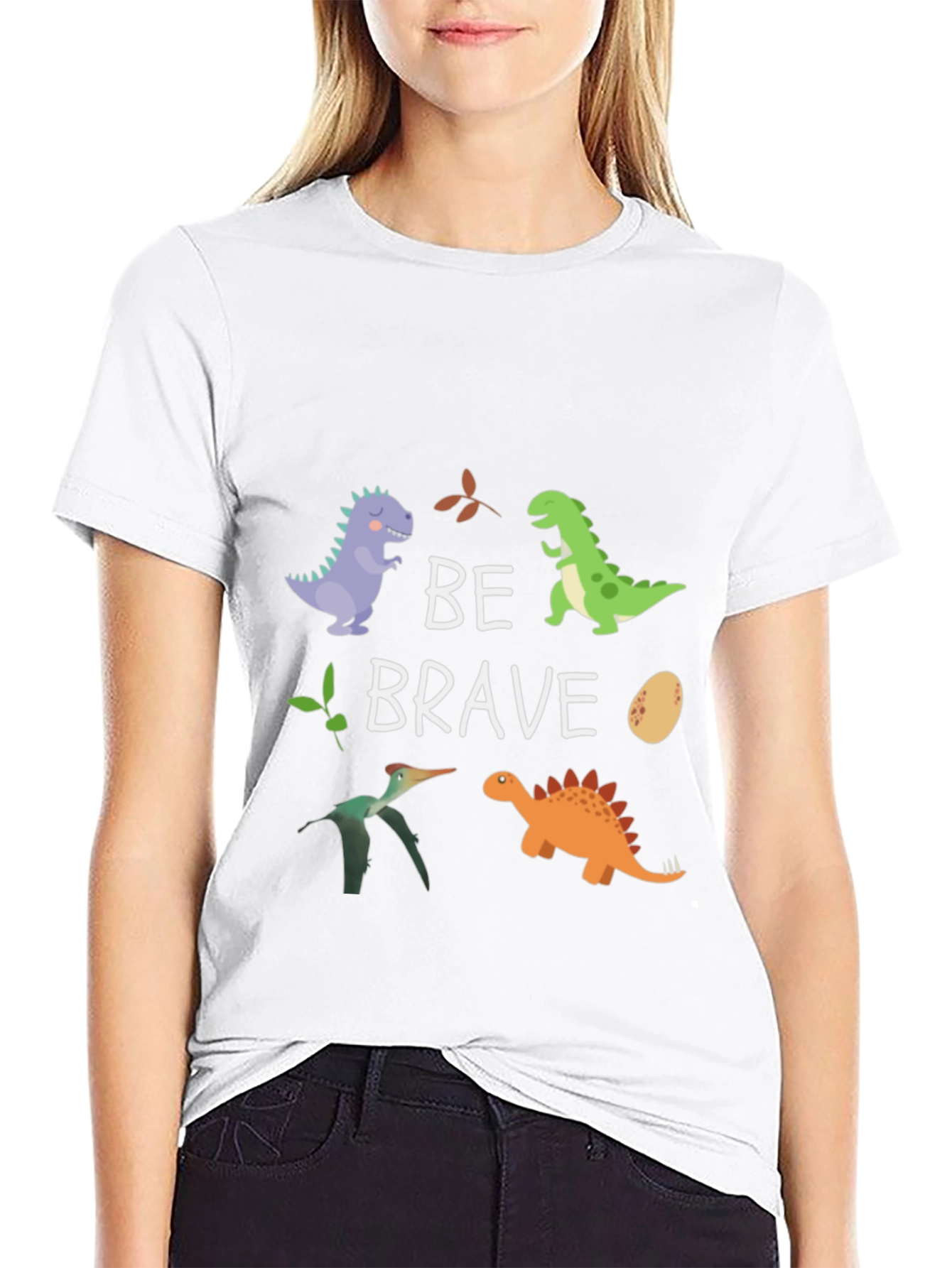 Be Brave Dinosaur Graphic Tee