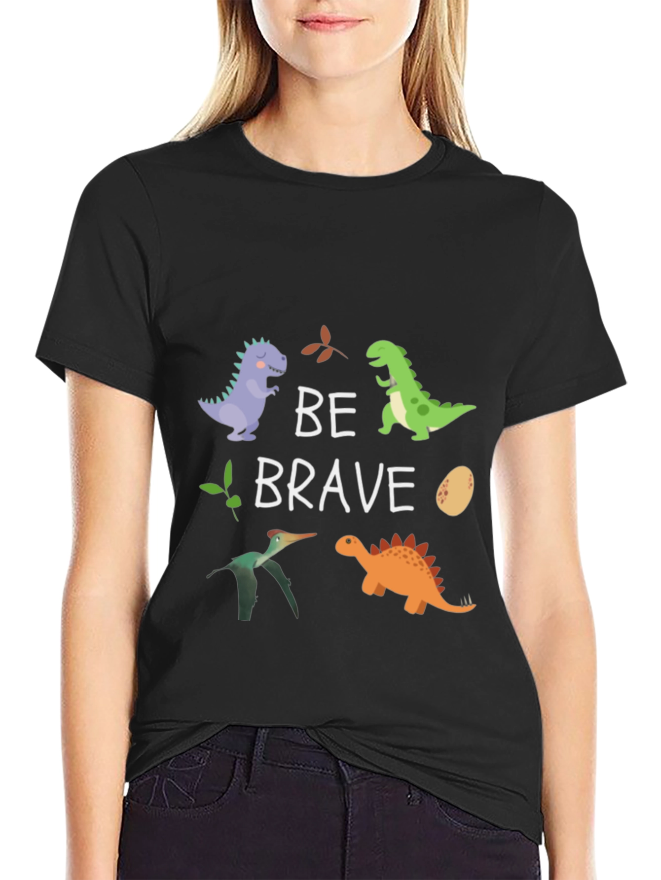 Be Brave Dinosaur Graphic Tee