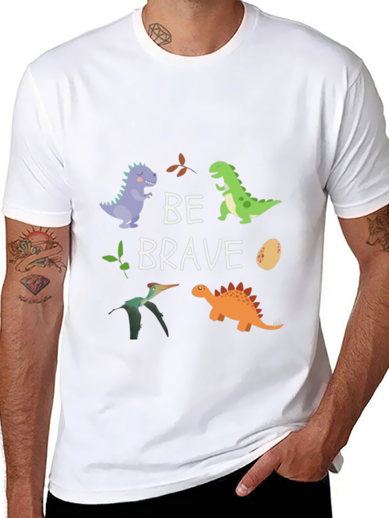 Be Brave Dinosaur Graphic Tee