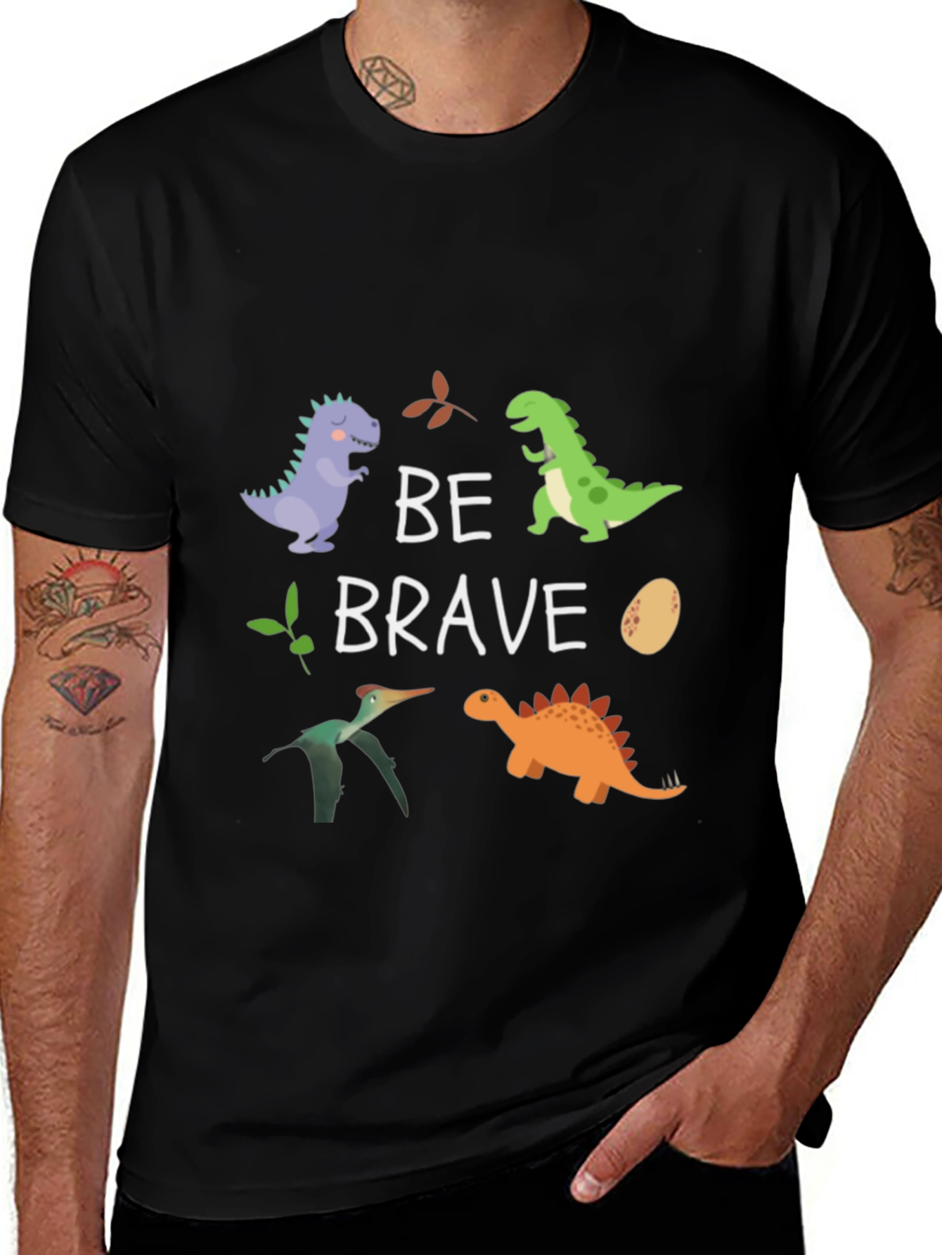 Be Brave Dinosaur Graphic Tee