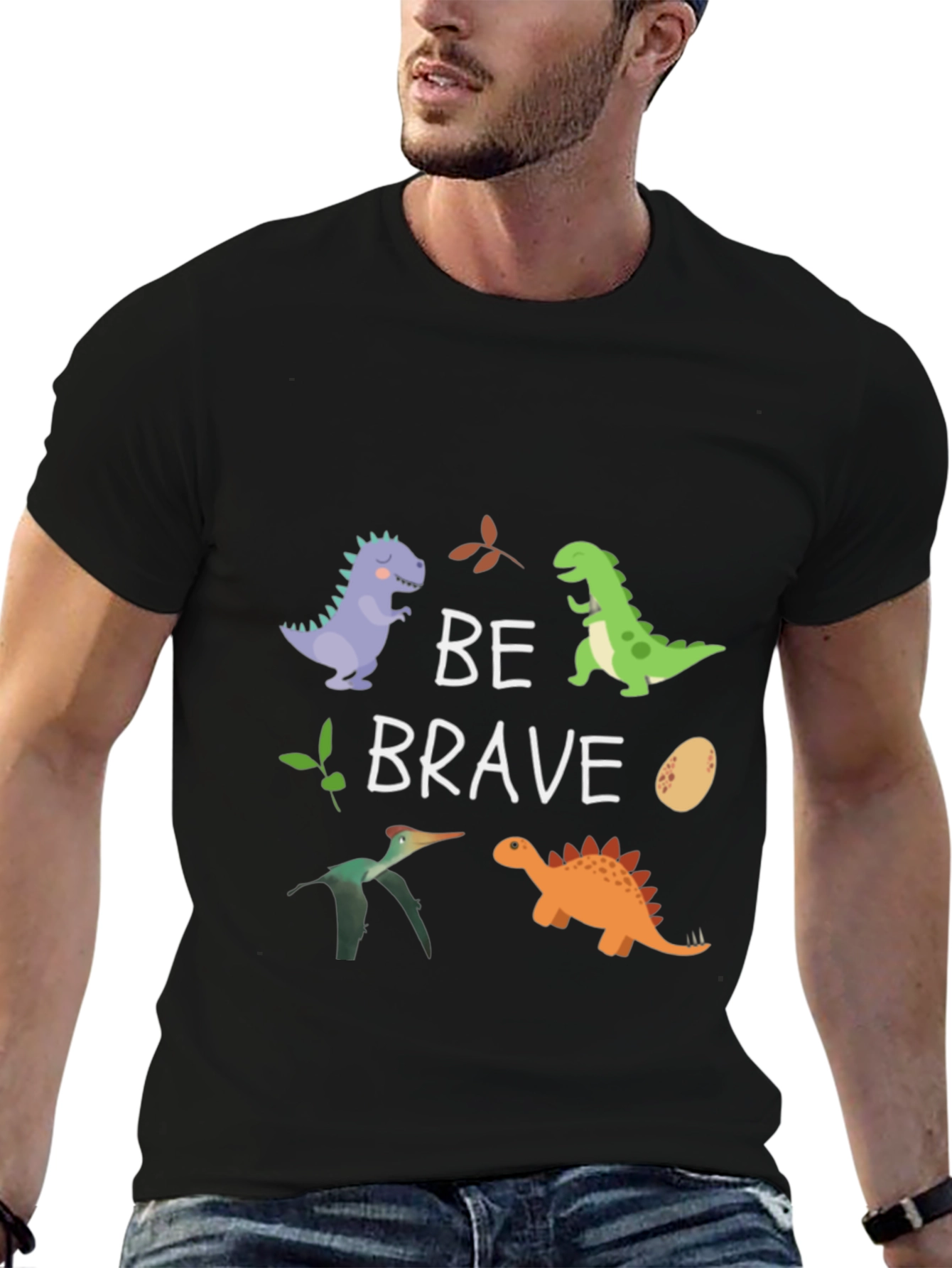 Be Brave Dinosaur Graphic Tee
