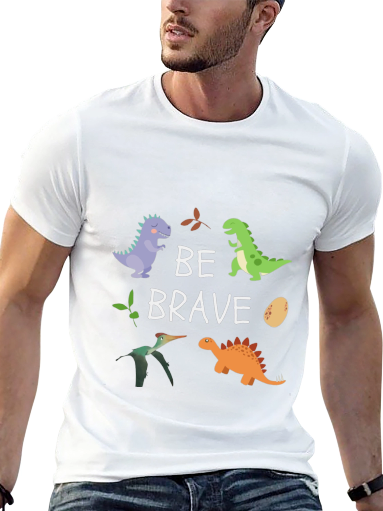 Be Brave Dinosaur Graphic Tee