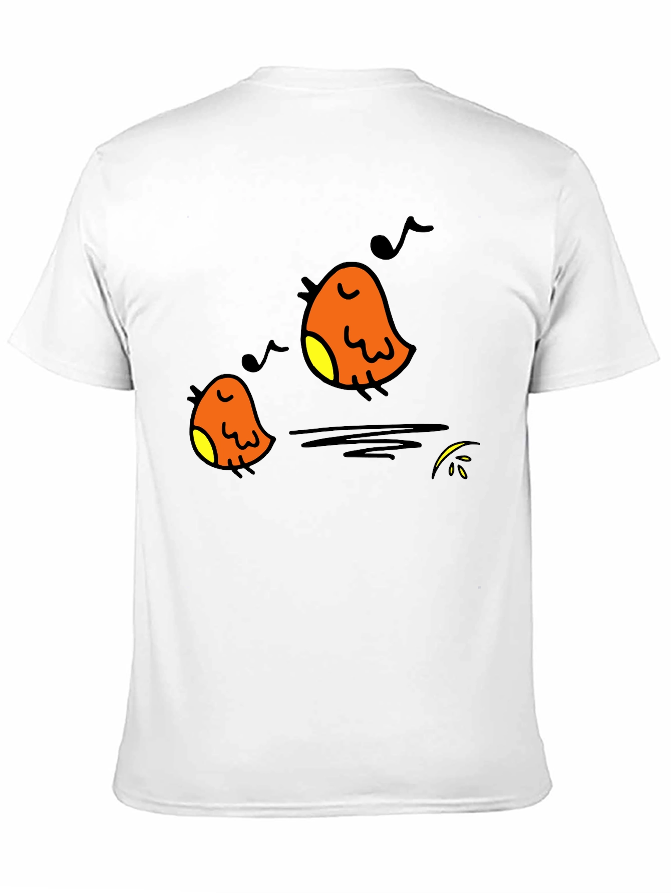Singing Birds Black T-Shirt - Casual Comfort