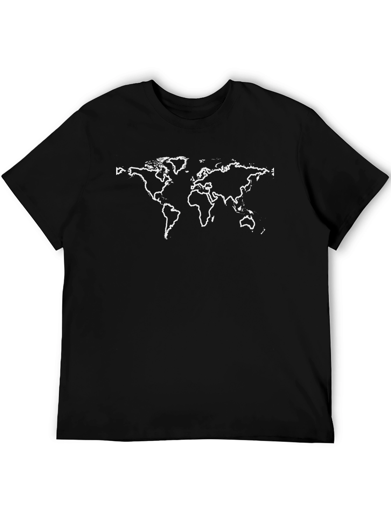 World Map Graphic T-Shirt - Black