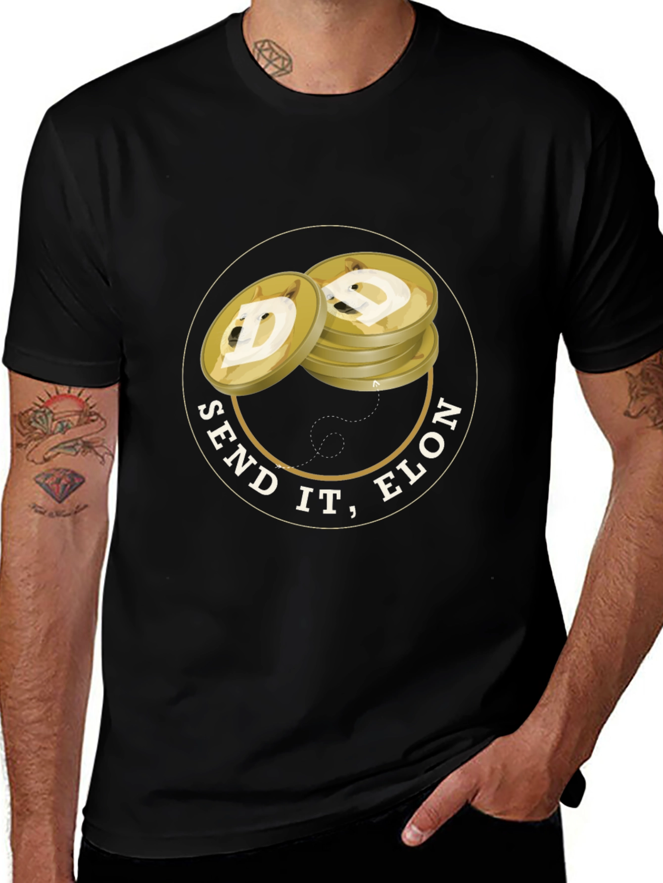 Send It Elon Dogecoin T-Shirt - Crypto Tee