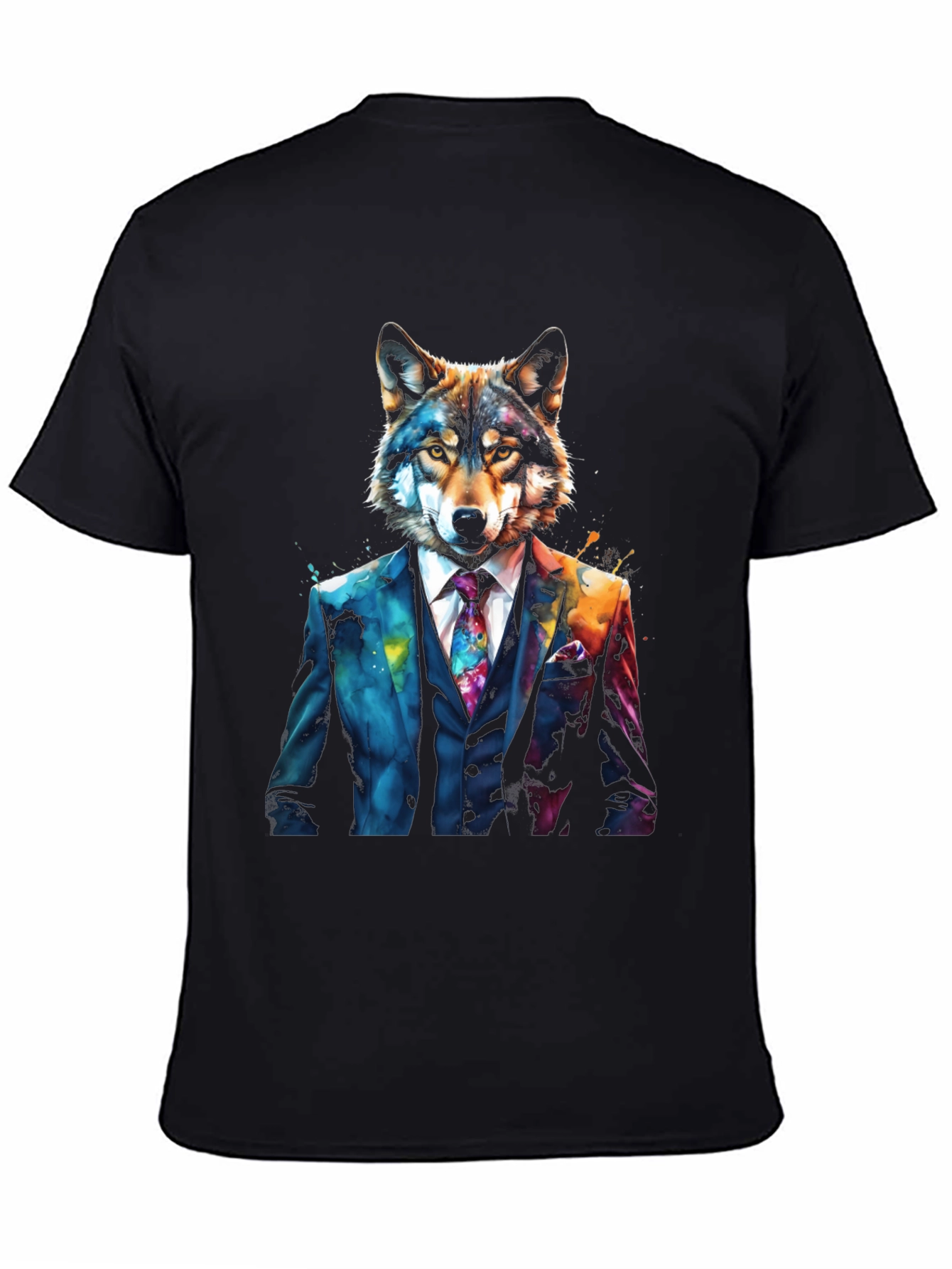 Wolf in Suit Graphic Tee - Unique Animal Design