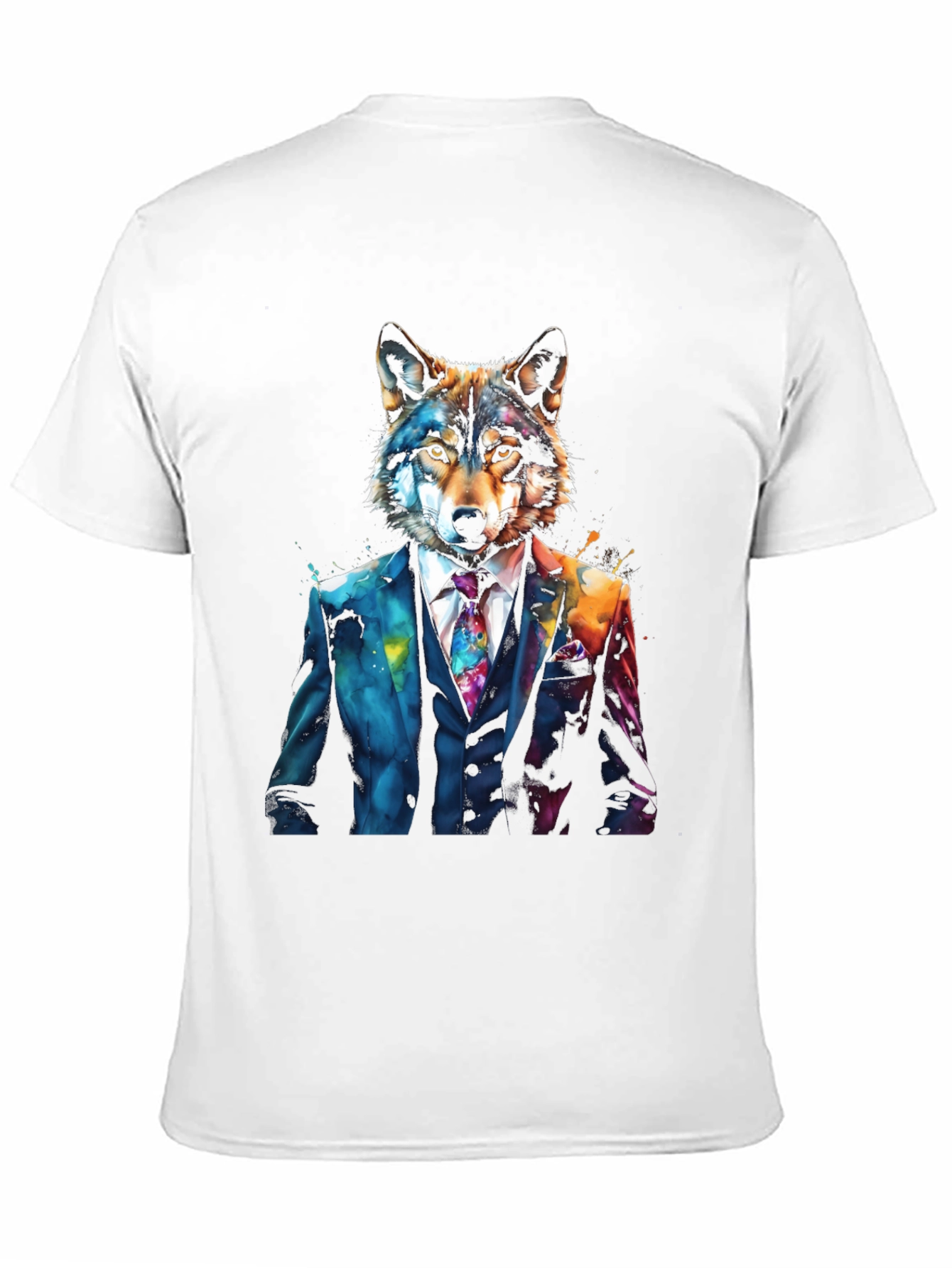 Wolf in Suit Graphic Tee - Unique Animal Design