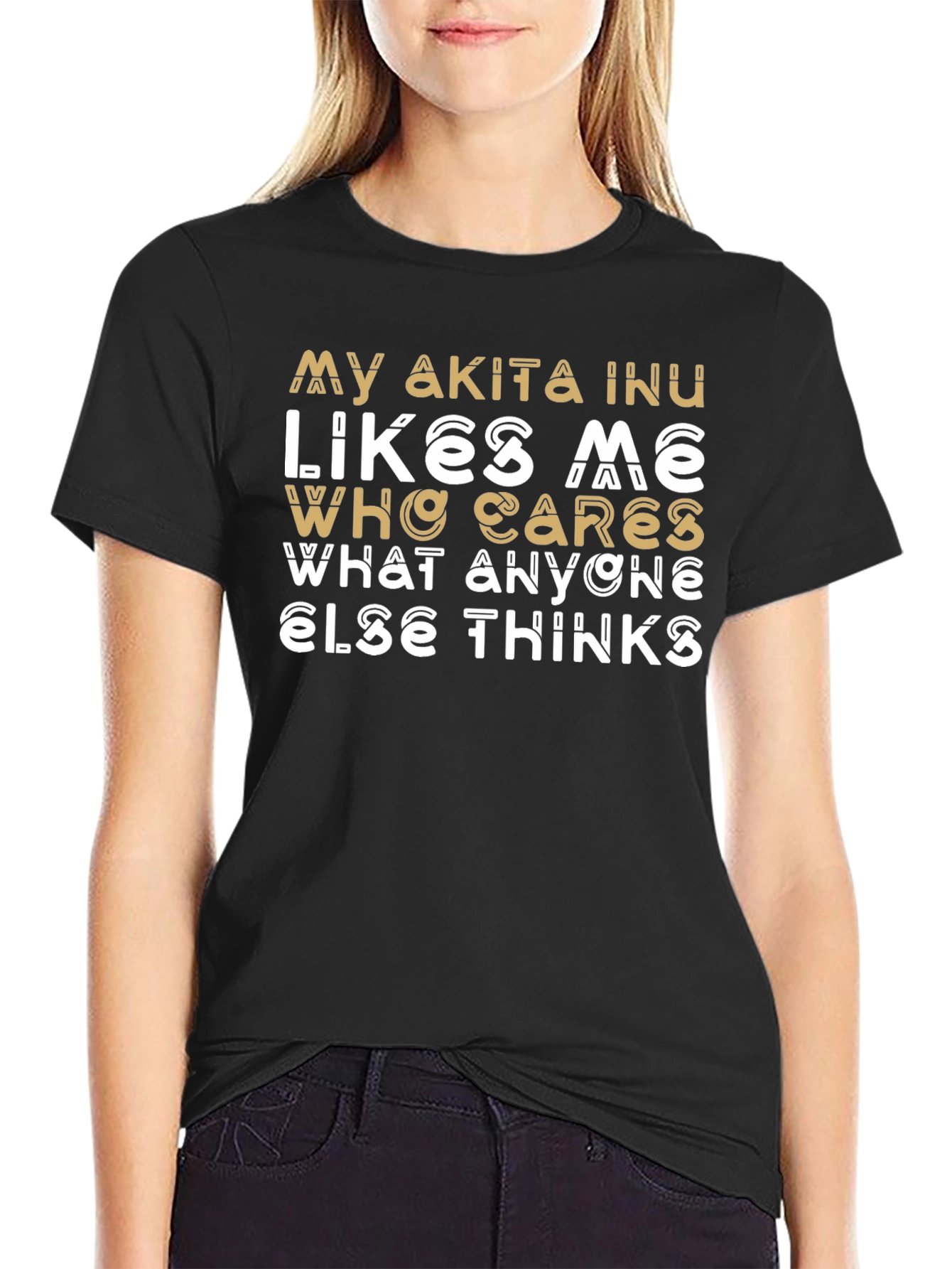 Akita Inu Lover T-Shirt: My Akita Likes Me Tee