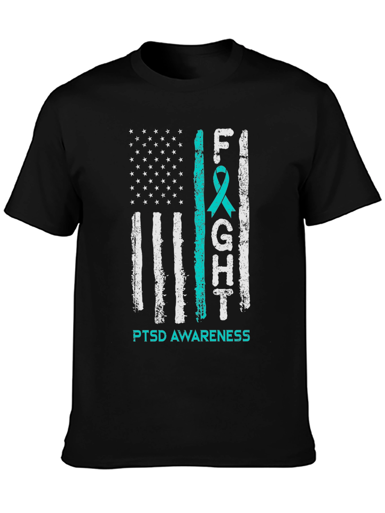PTSD Awareness T-Shirt US Flag Design