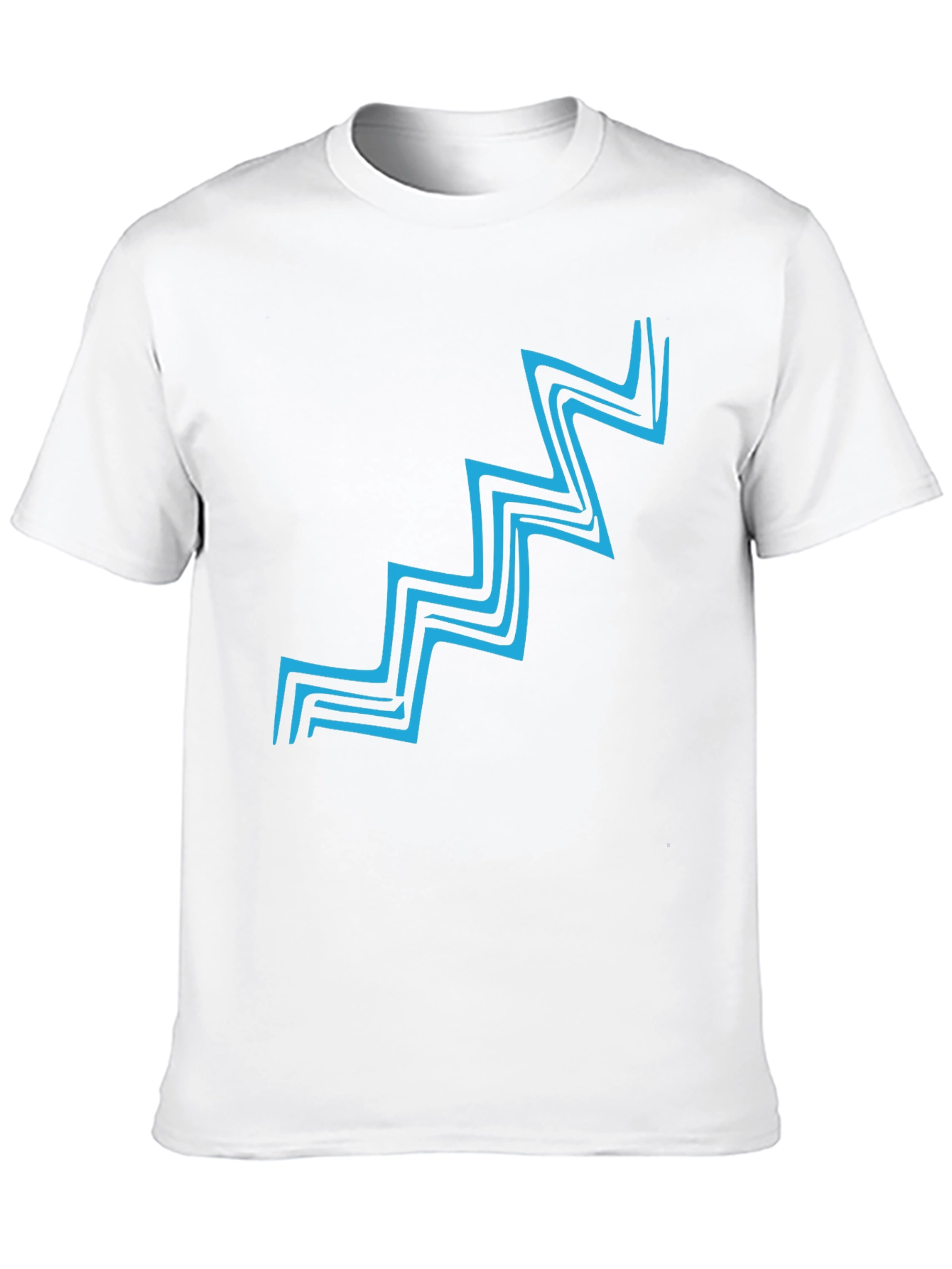 Abstract Zig-Zag Graphic Print T-Shirt