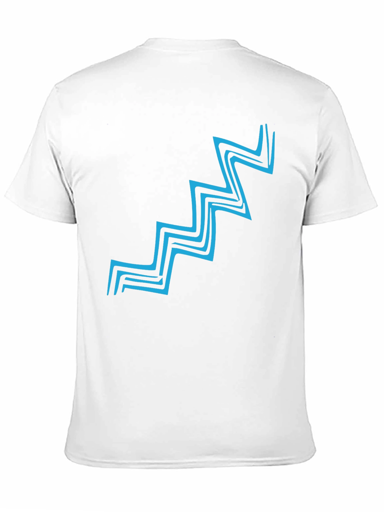 Abstract Zig-Zag Graphic Print T-Shirt