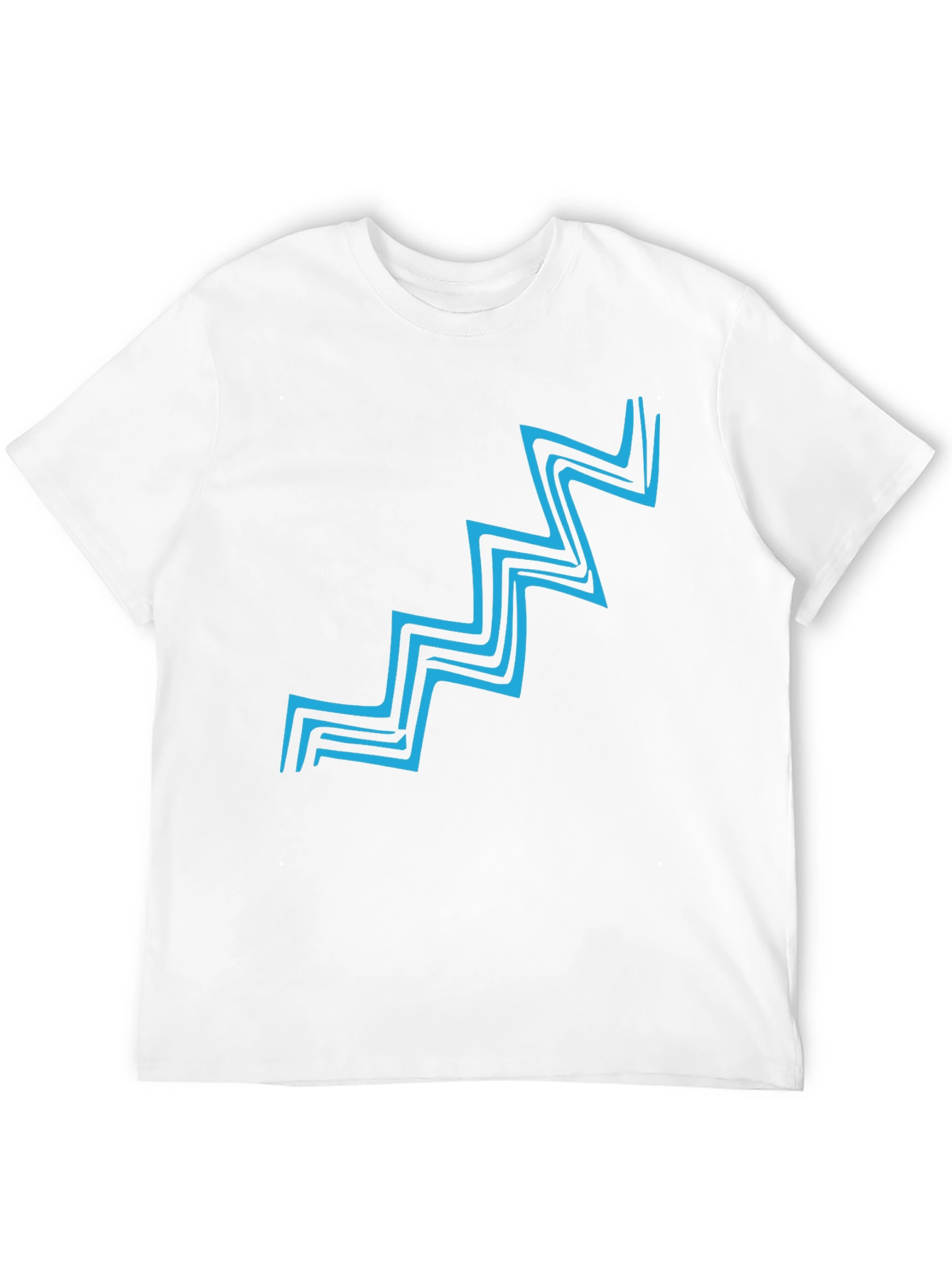 Abstract Zig-Zag Graphic Print T-Shirt