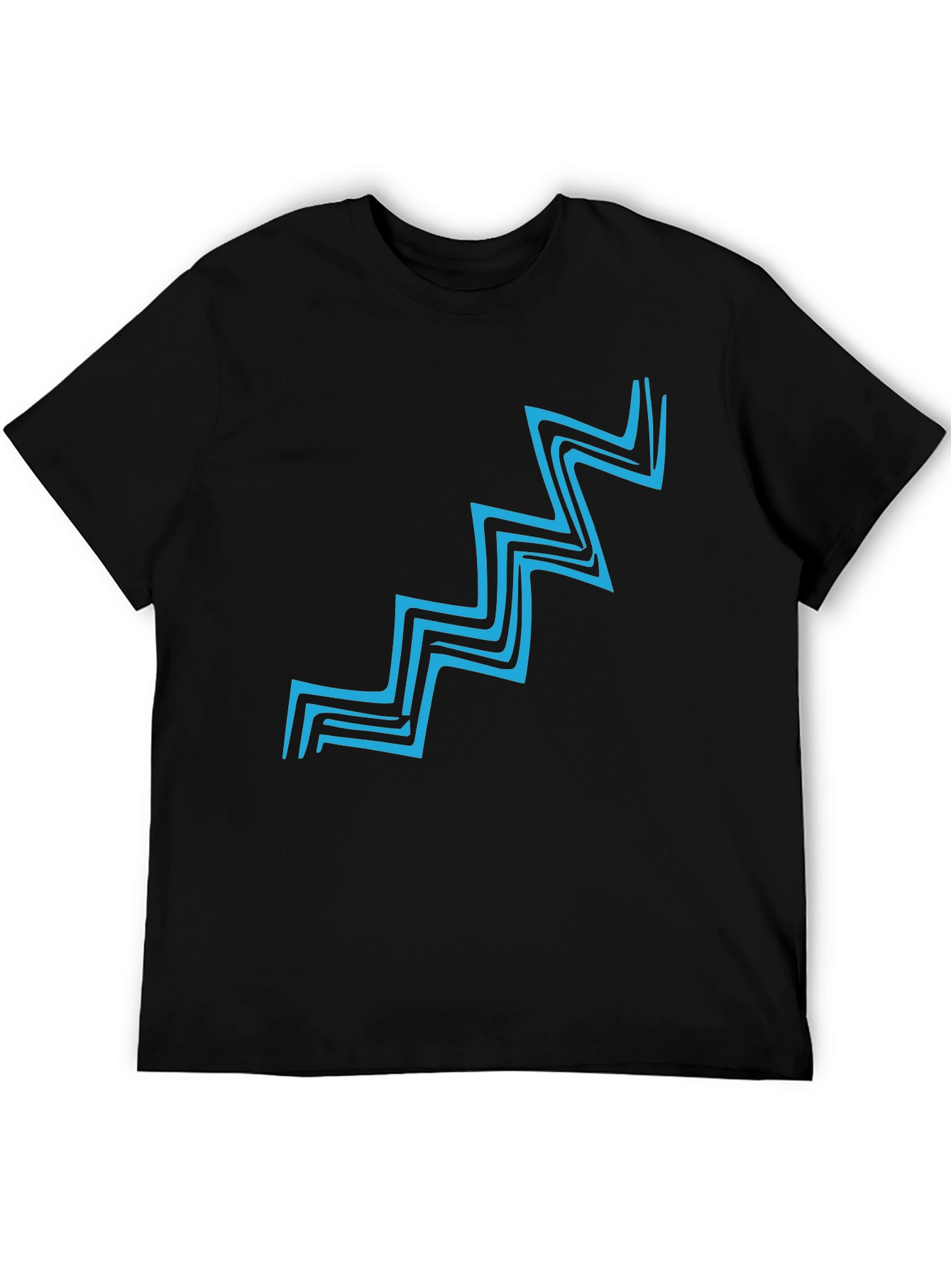 Abstract Zig-Zag Graphic Print T-Shirt