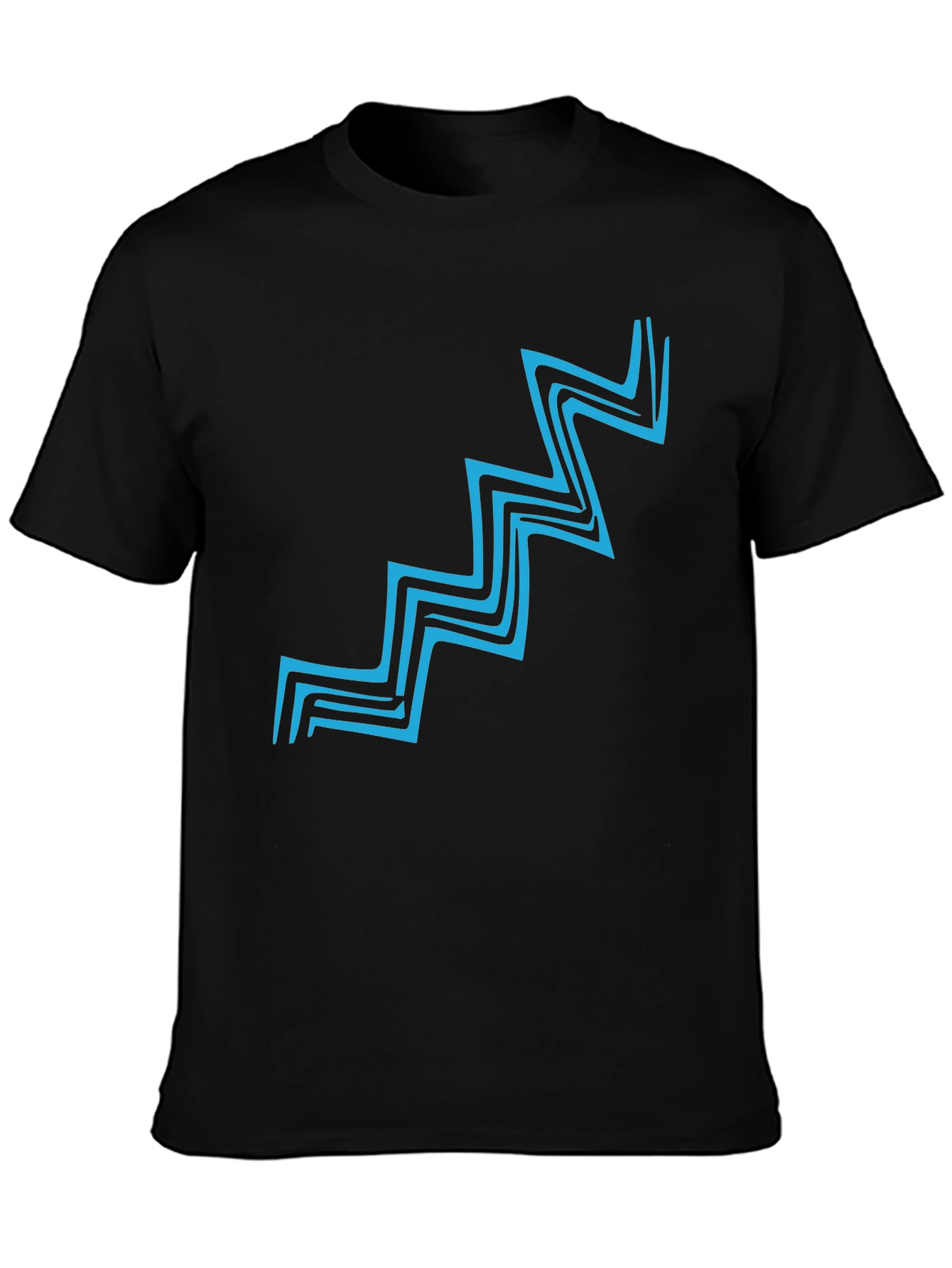 Abstract Zig-Zag Graphic Print T-Shirt