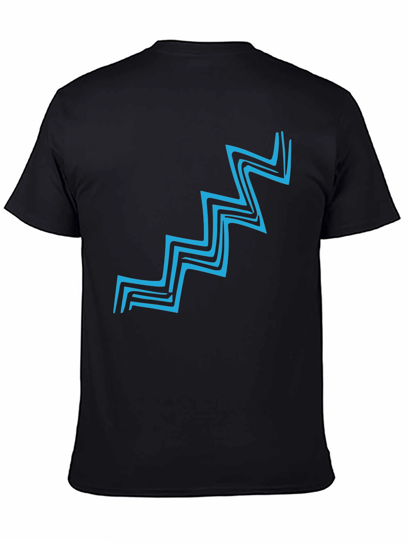 Abstract Zig-Zag Graphic Print T-Shirt