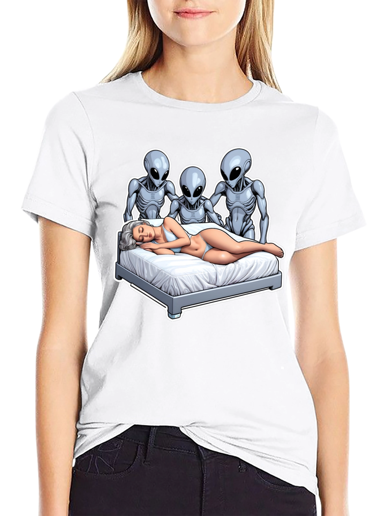 Alien Abduction T-Shirt - Novelty Graphic Tee