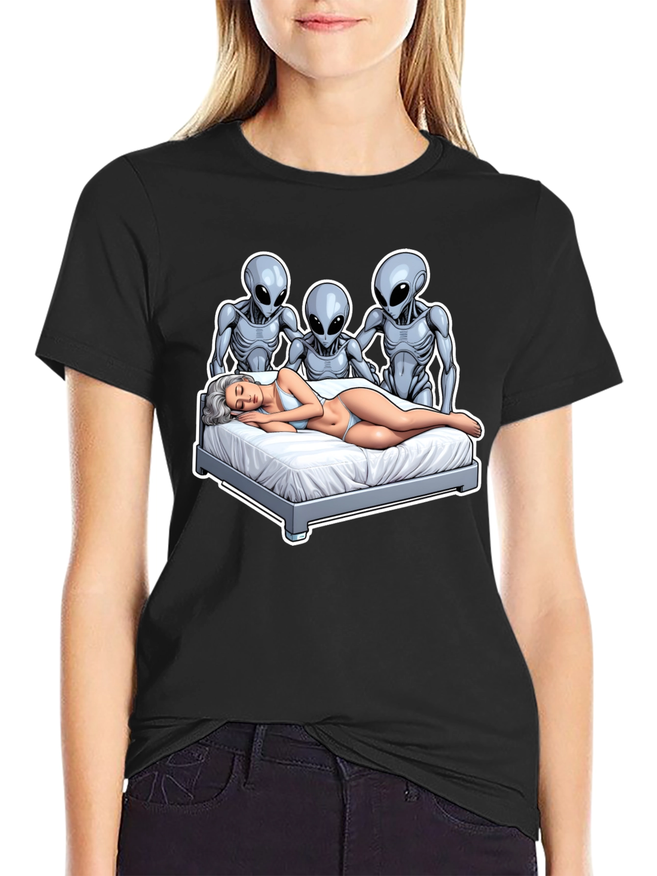 Alien Abduction T-Shirt - Novelty Graphic Tee