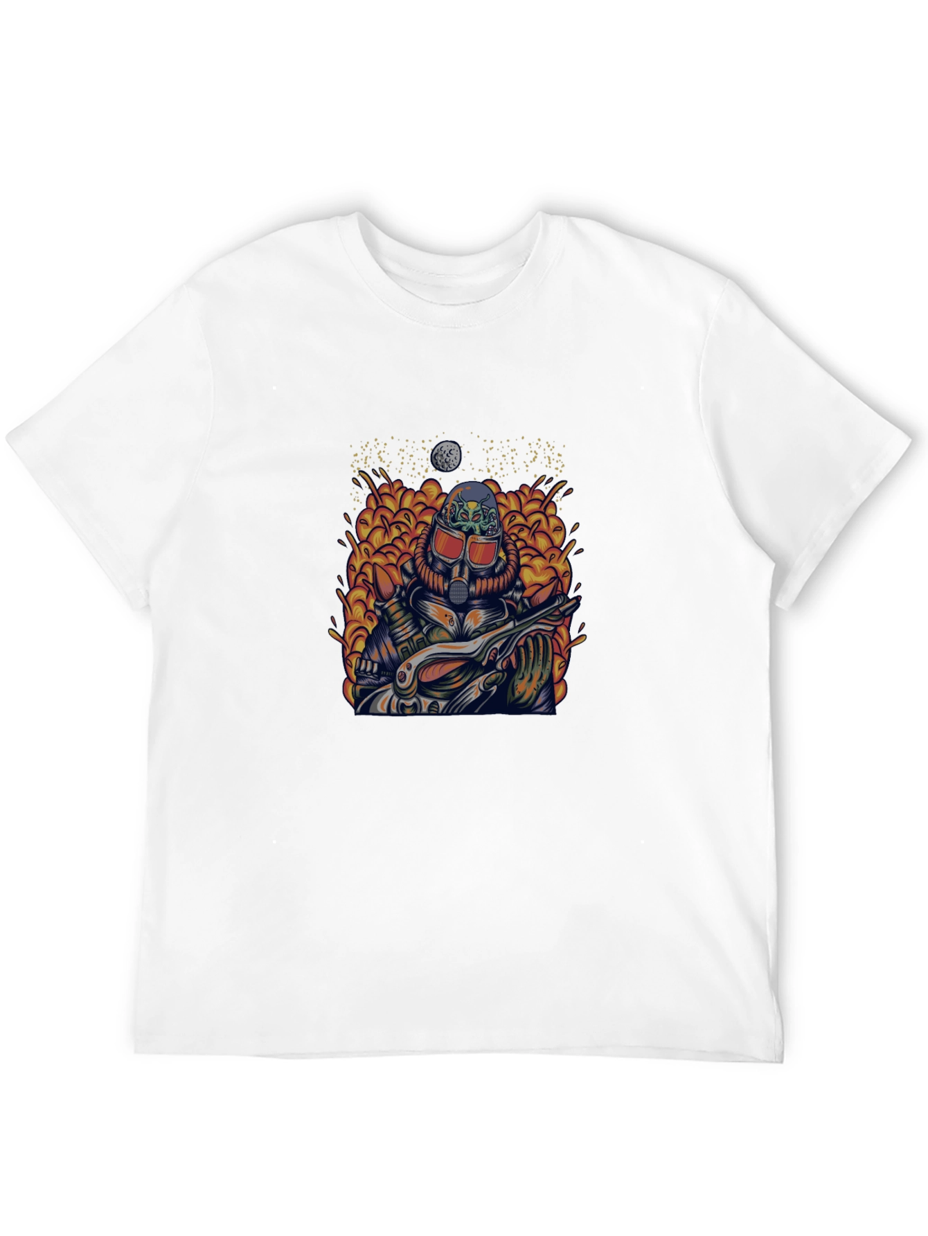 Retro Sci-Fi Guitarist Graphic Tee