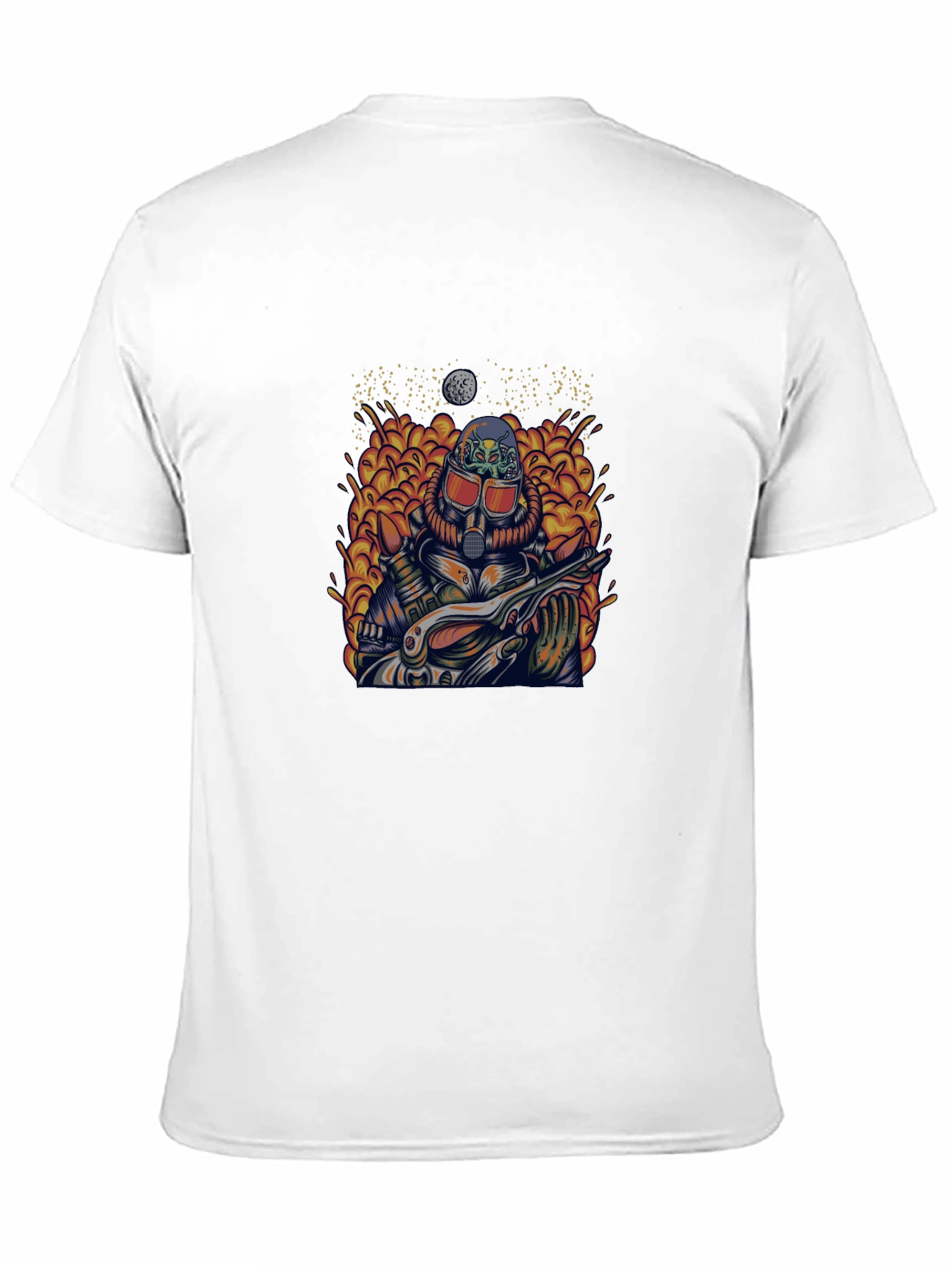 Retro Sci-Fi Guitarist Graphic Tee