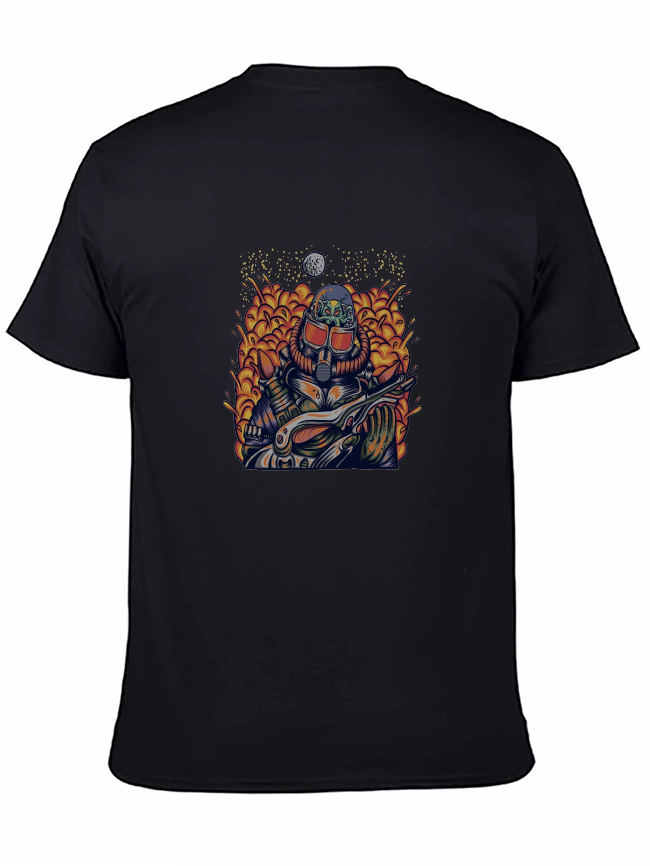 Retro Sci-Fi Guitarist Graphic Tee