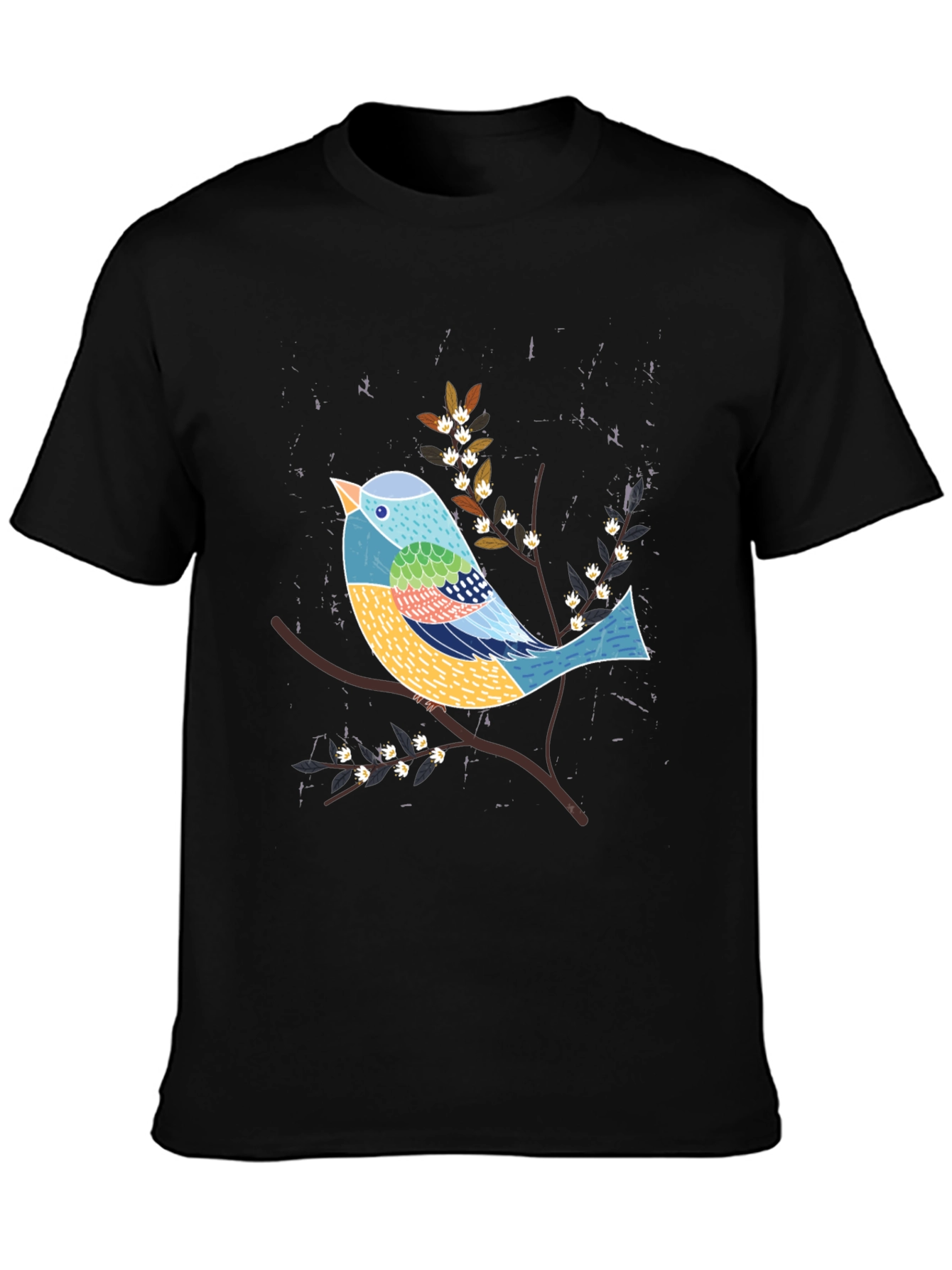 Artistic Bird Graphic Tee - Nature Inspired T-Shirt