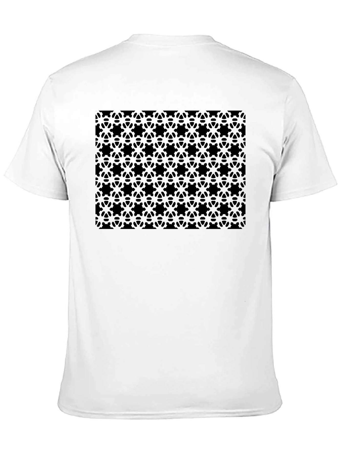 Stealth Pattern Black T-Shirt - Modern Geometric Design
