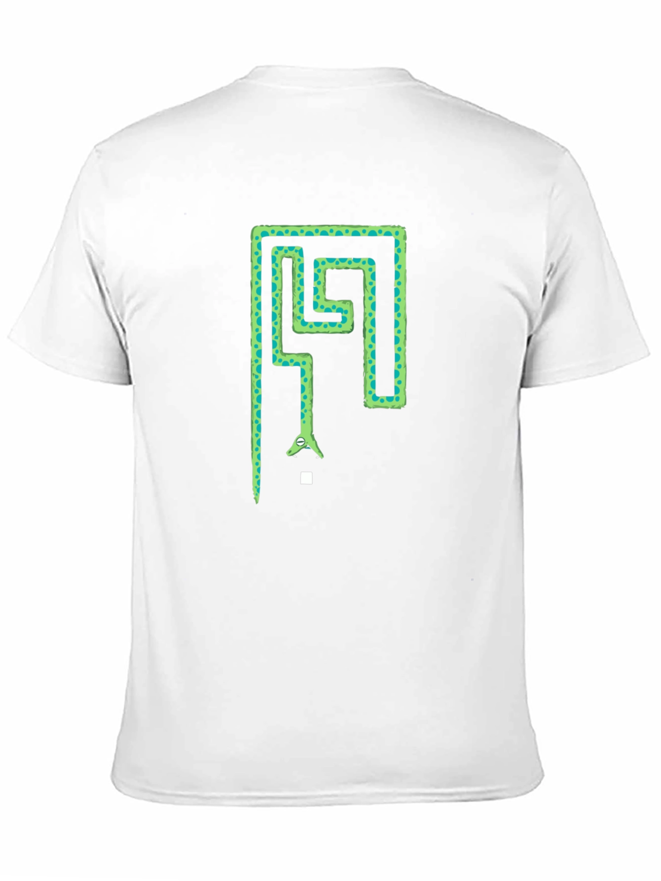 Snake Maze Graphic Tee - Black Cotton T-Shirt