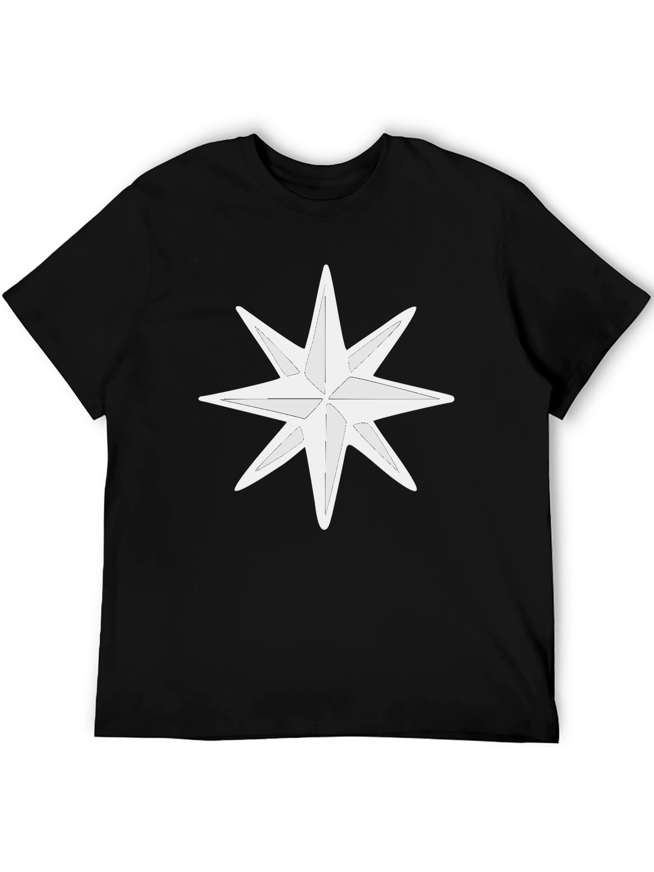 White Star Graphic Black T-Shirt