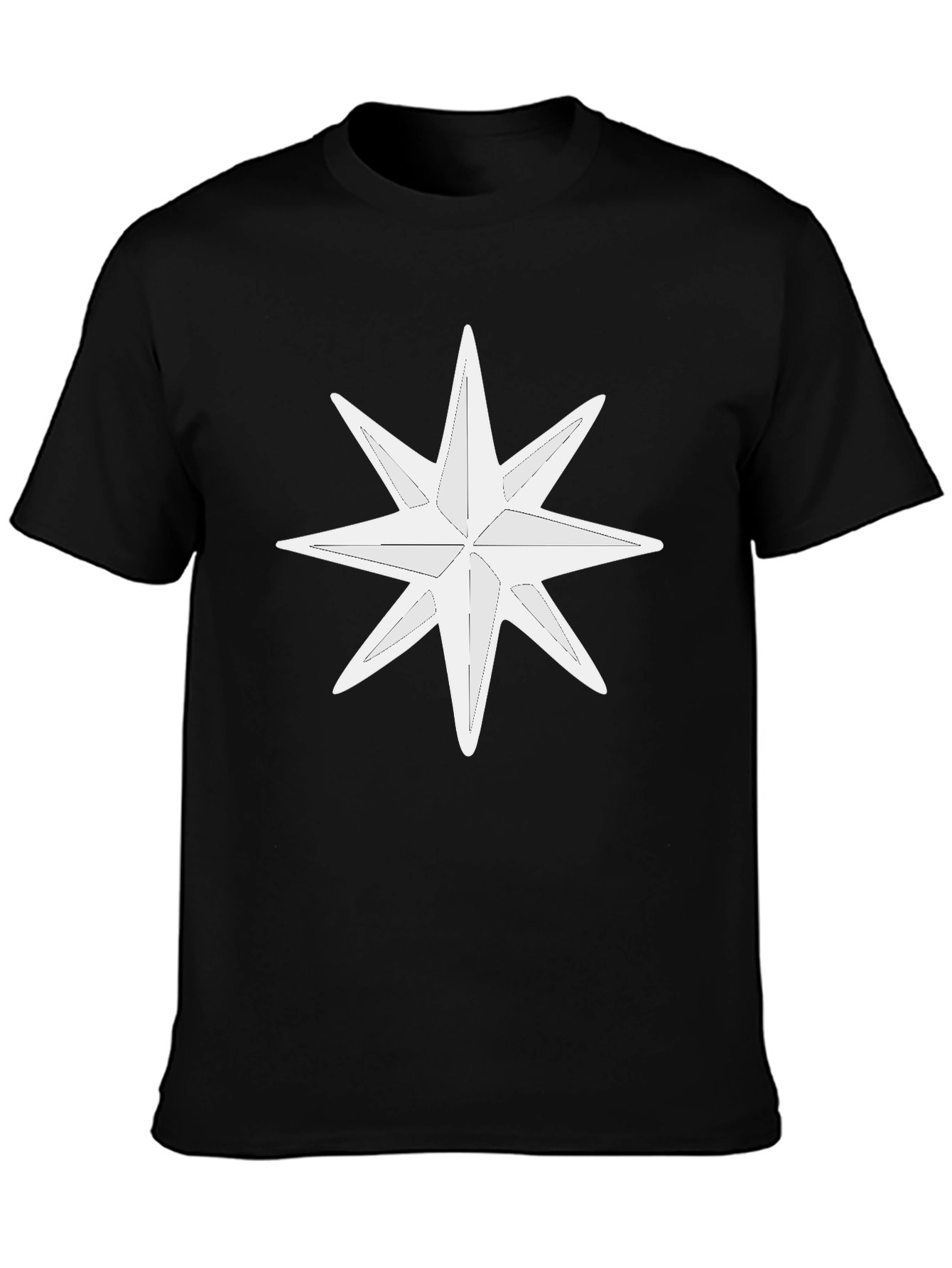 White Star Graphic Black T-Shirt