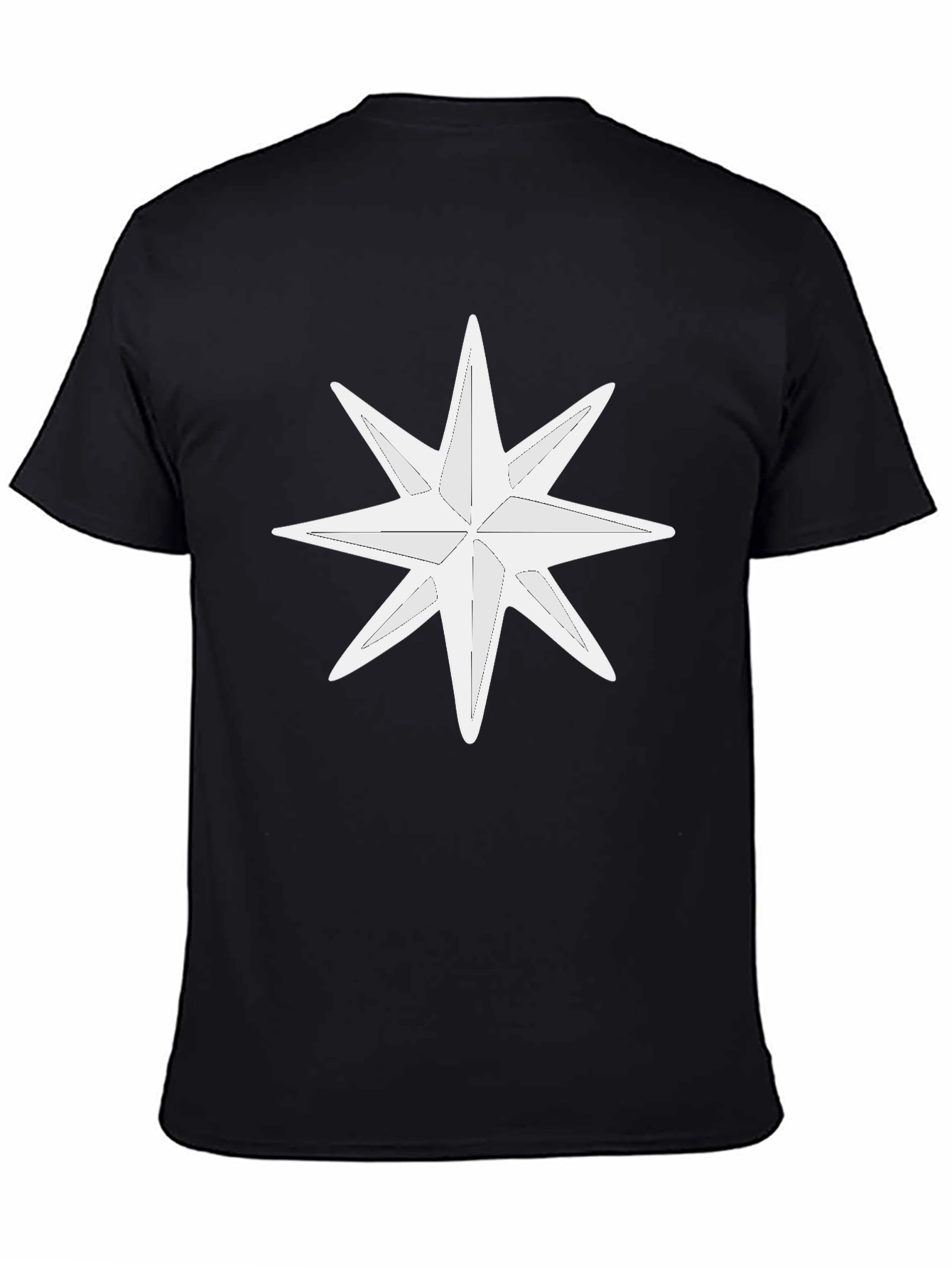 White Star Graphic Black T-Shirt